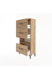 Arges Dolap Tek Raflı 3 Çekmeceli 60x30x134 - S17M041V9A
