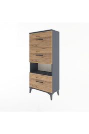 Arges Dolap Tek Raflı 3 Çekmeceli 60x30x134 - S17M041V6A