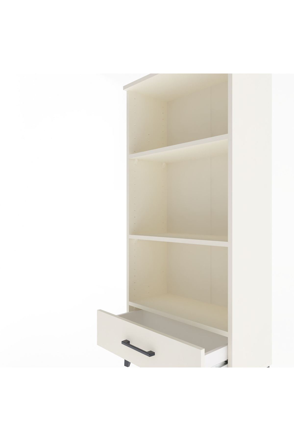 Arges Dolap 3 Raflı Tek Çekmeceli 60x30x134 - S17M043V1A