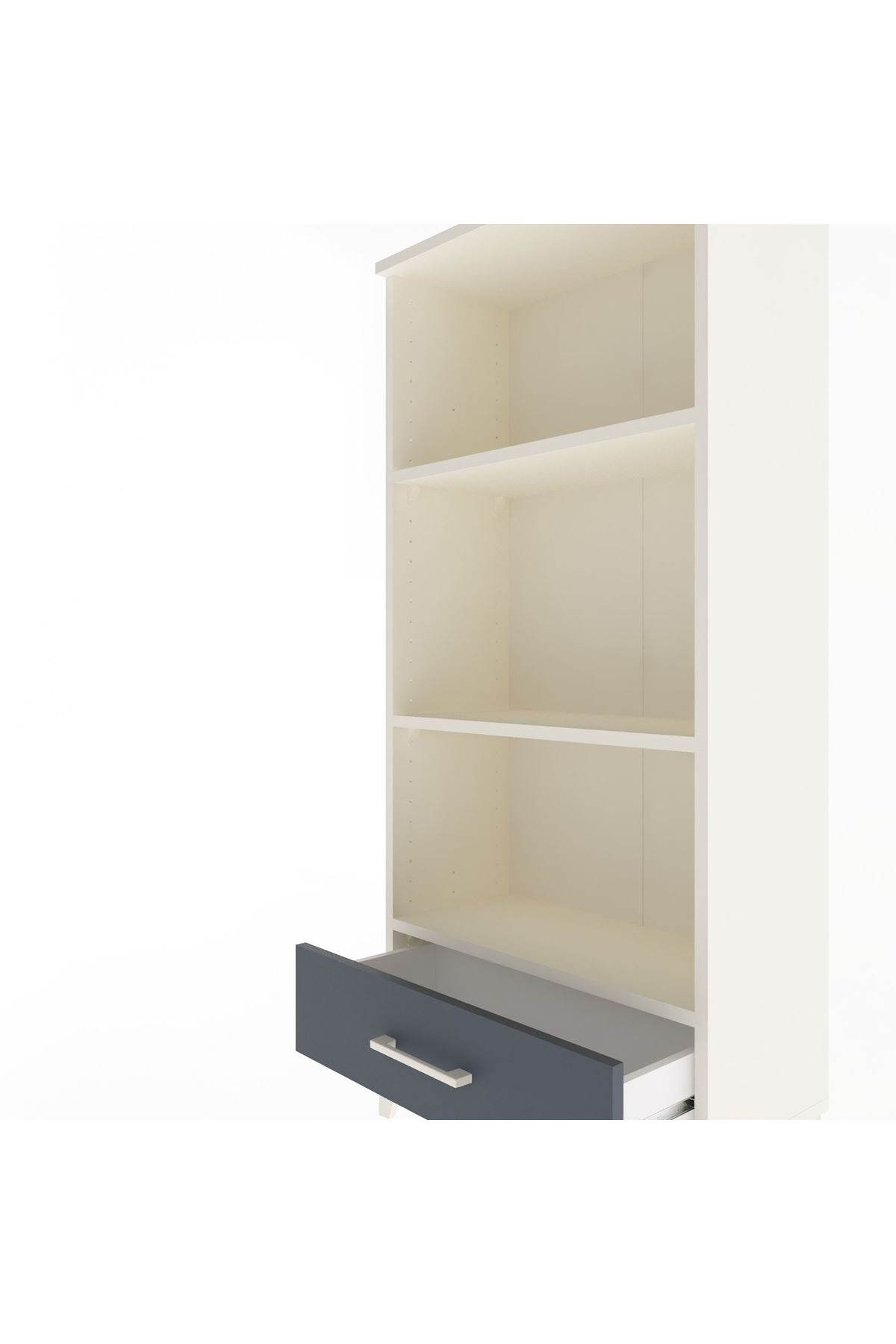 Arges Dolap 3 Raflı Tek Çekmeceli 60x30x134 - S17M043V2A