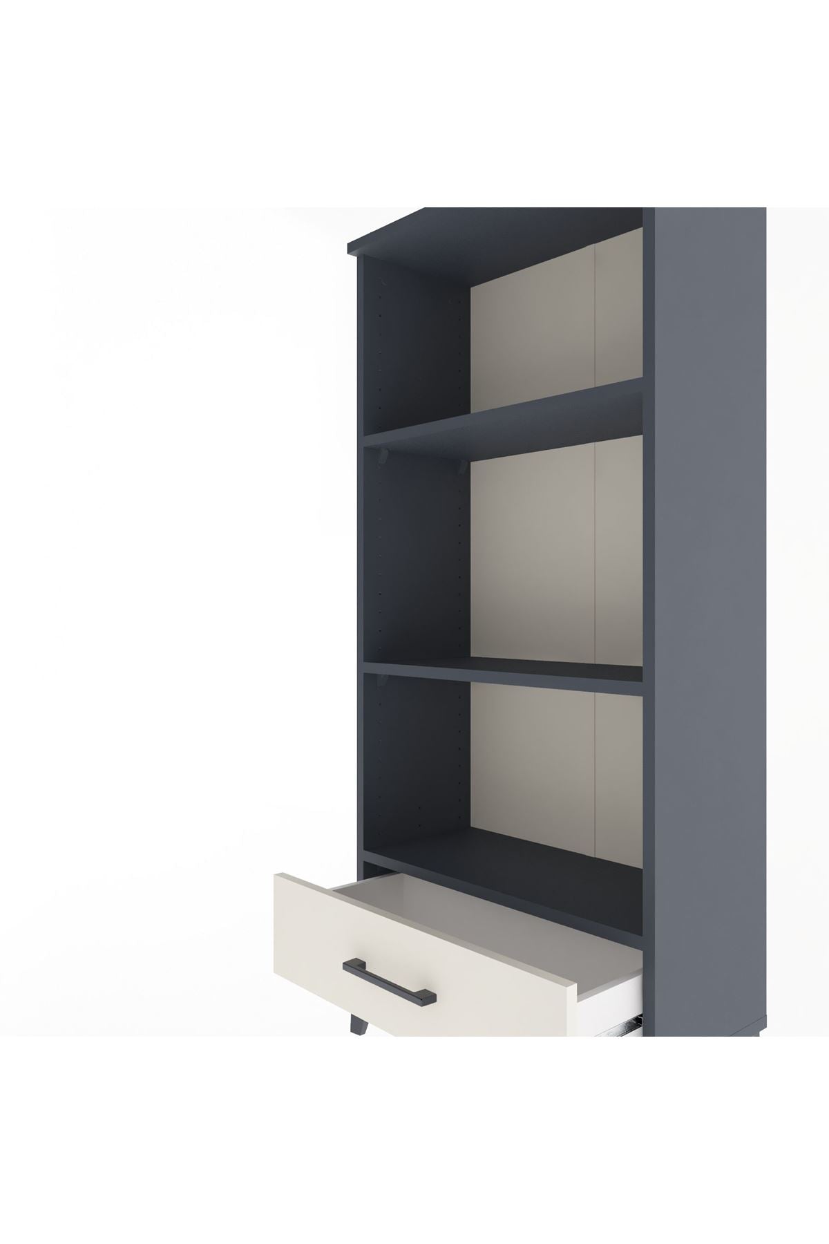 Arges Dolap 3 Raflı Tek Çekmeceli 60x30x134 - S17M043V4A