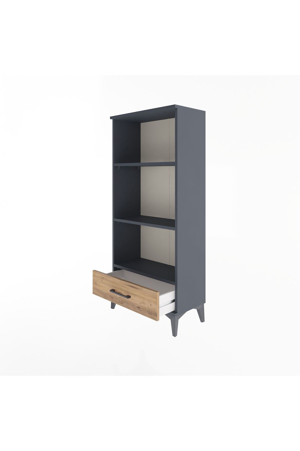 Arges Dolap 3 Raflı Tek Çekmeceli 60x30x134 - S17M043V6A