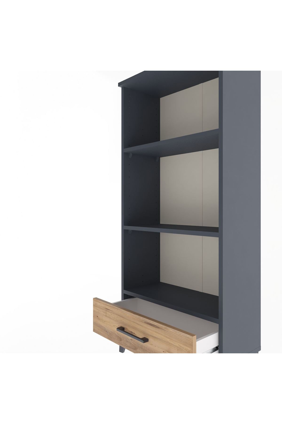 Arges Dolap 3 Raflı Tek Çekmeceli 60x30x134 - S17M043V6A