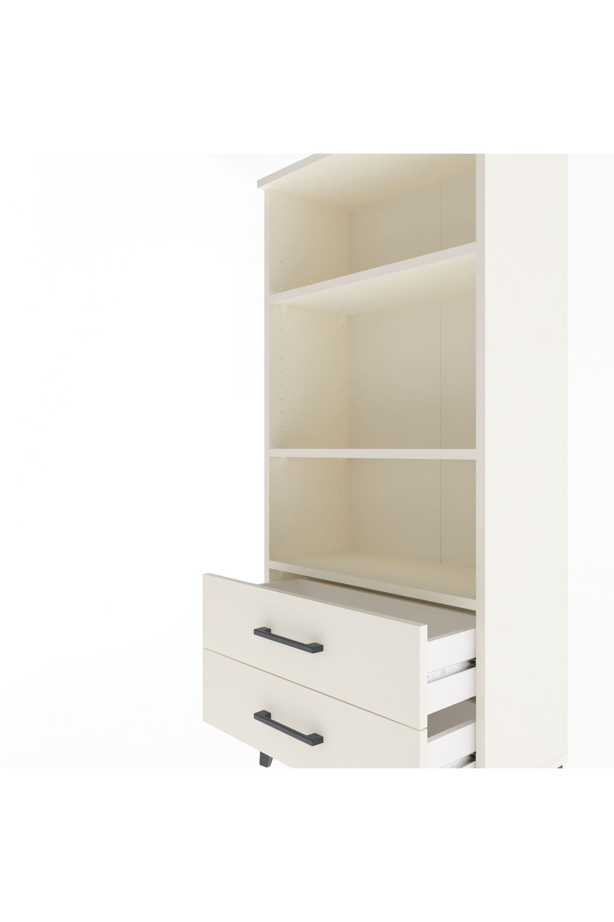 Arges Dolap 3 Raflı 2 Çekmeceli 60x30x134 - S17M047V1A