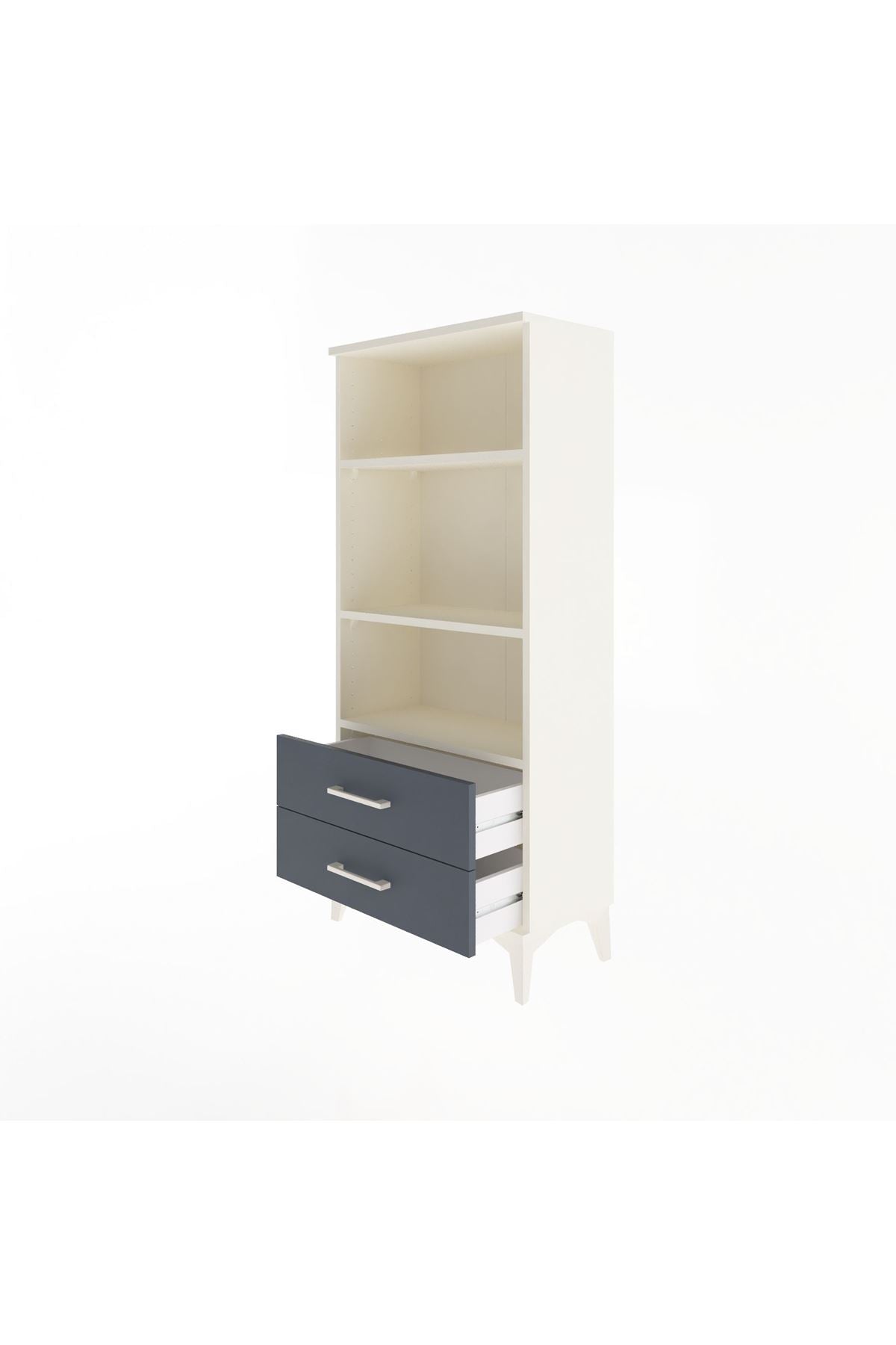 Arges Dolap 3 Raflı 2 Çekmeceli 60x30x134 - S17M047V2A