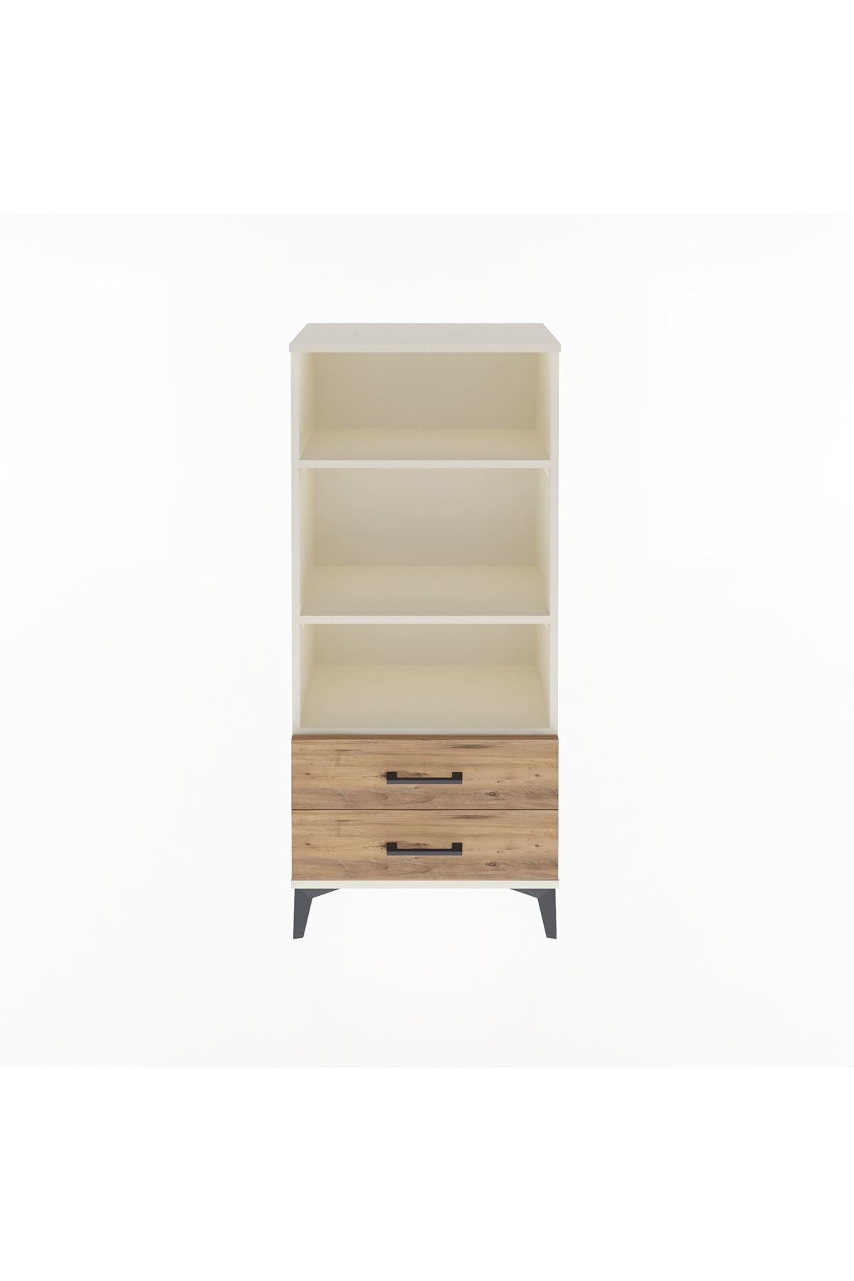 Arges Dolap 3 Raflı 2 Çekmeceli 60x30x134 - S17M047V3A
