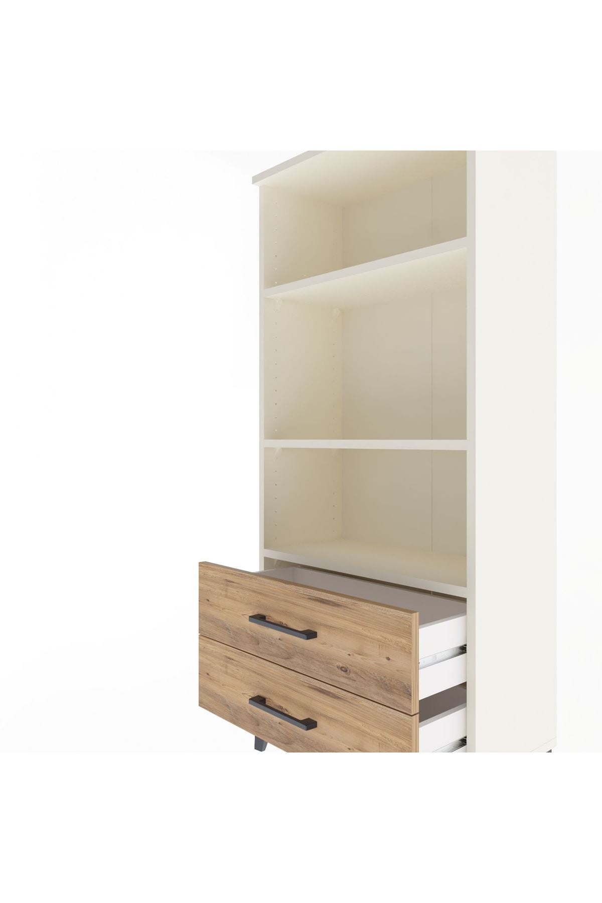Arges Dolap 3 Raflı 2 Çekmeceli 60x30x134 - S17M047V3A