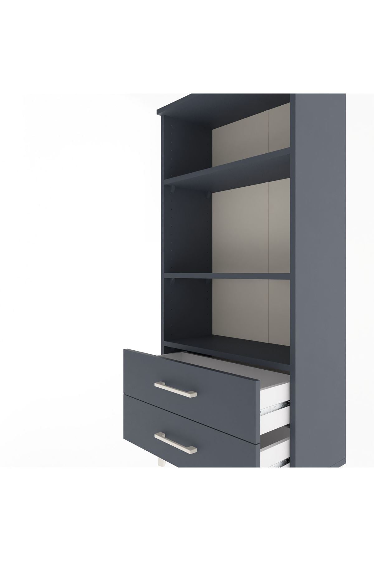 Arges Dolap 3 Raflı 2 Çekmeceli 60x30x134 - S17M047V5A
