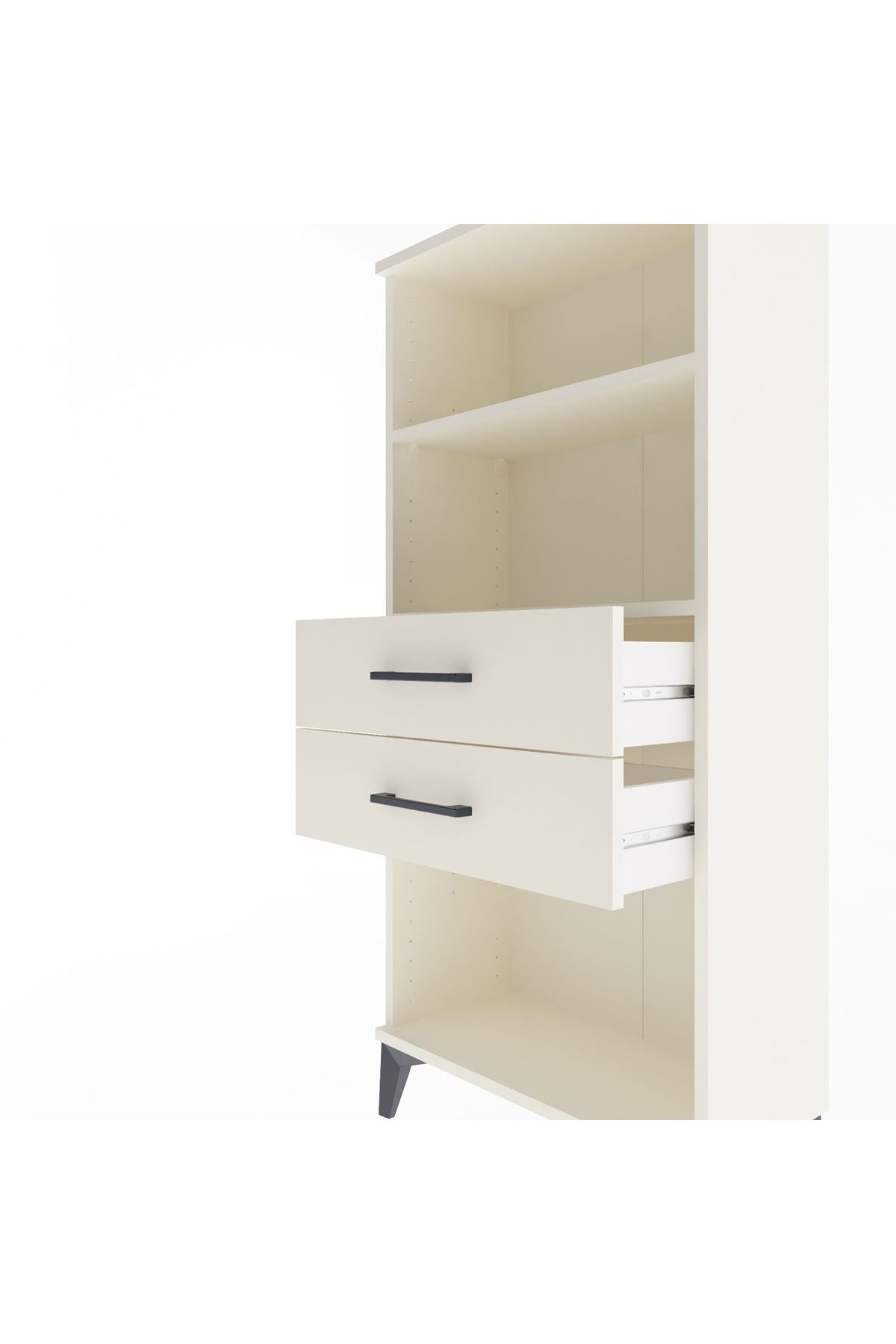 Arges Dolap 2 Raflı 2 Çekmeceli 60x30x134 - S17M048V1A