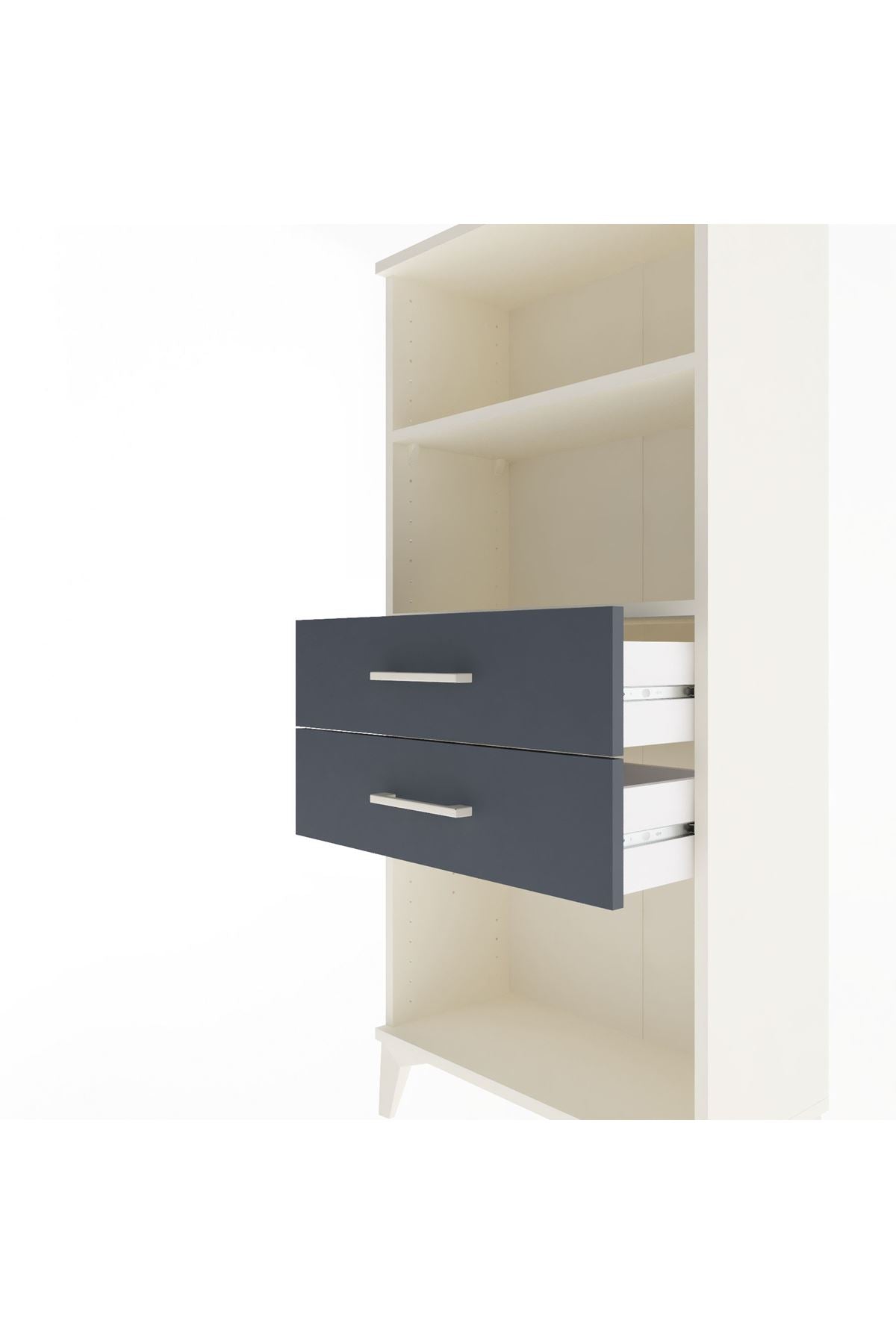 Arges Dolap 2 Raflı 2 Çekmeceli 60x30x134 - S17M048V2A