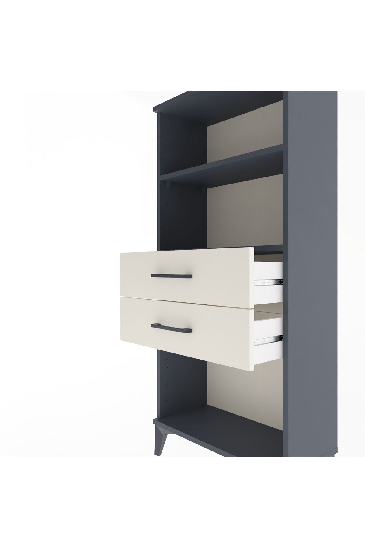 Arges Dolap 2 Raflı 2 Çekmeceli 60x30x134 - S17M048V4A
