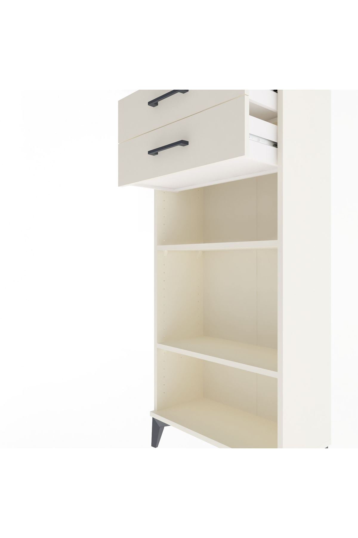 Arges Dolap 2 Raflı 2 Çekmeceli 60x30x134 - S17M049V1A