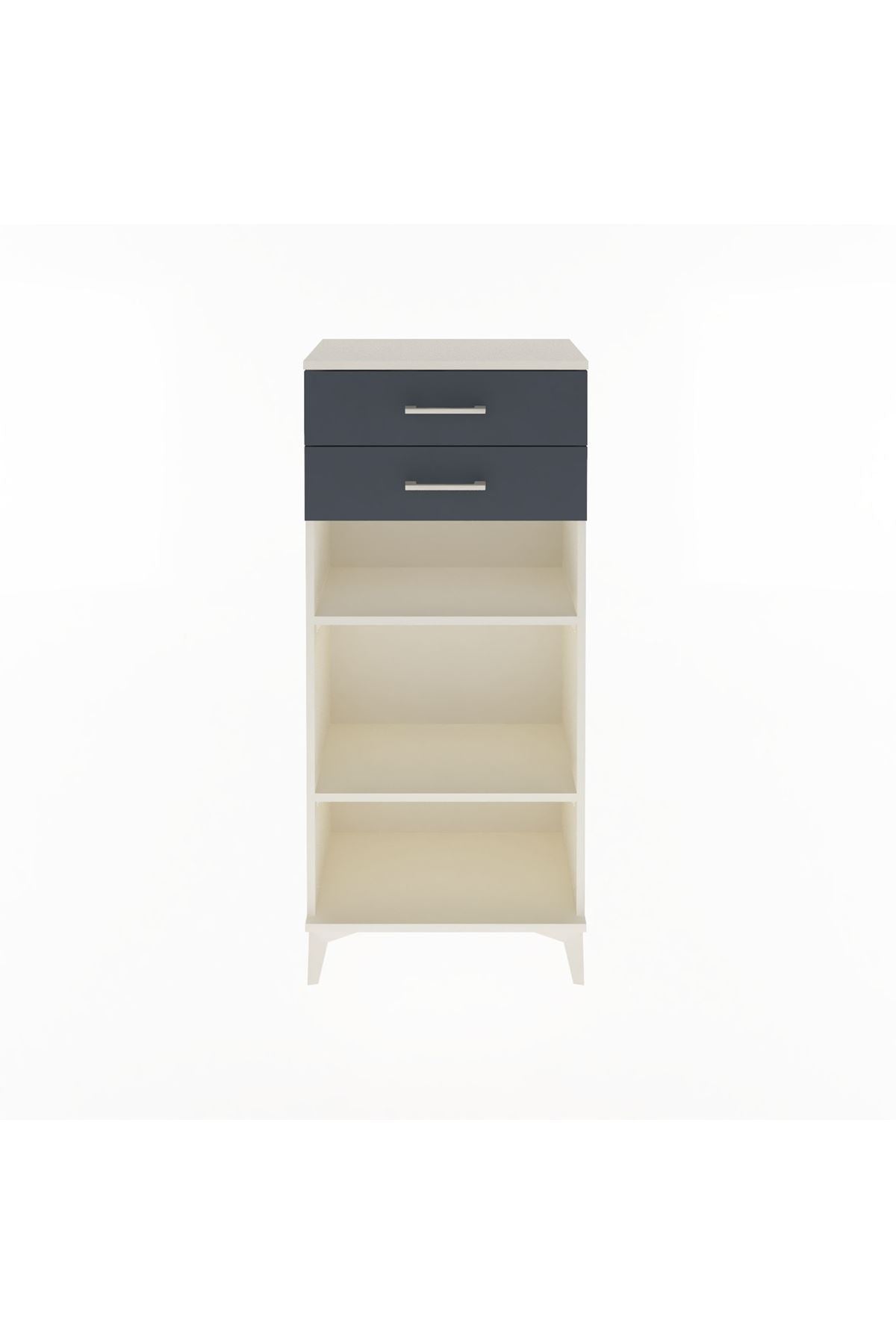 Arges Dolap 2 Raflı 2 Çekmeceli 60x30x134 - S17M049V2A