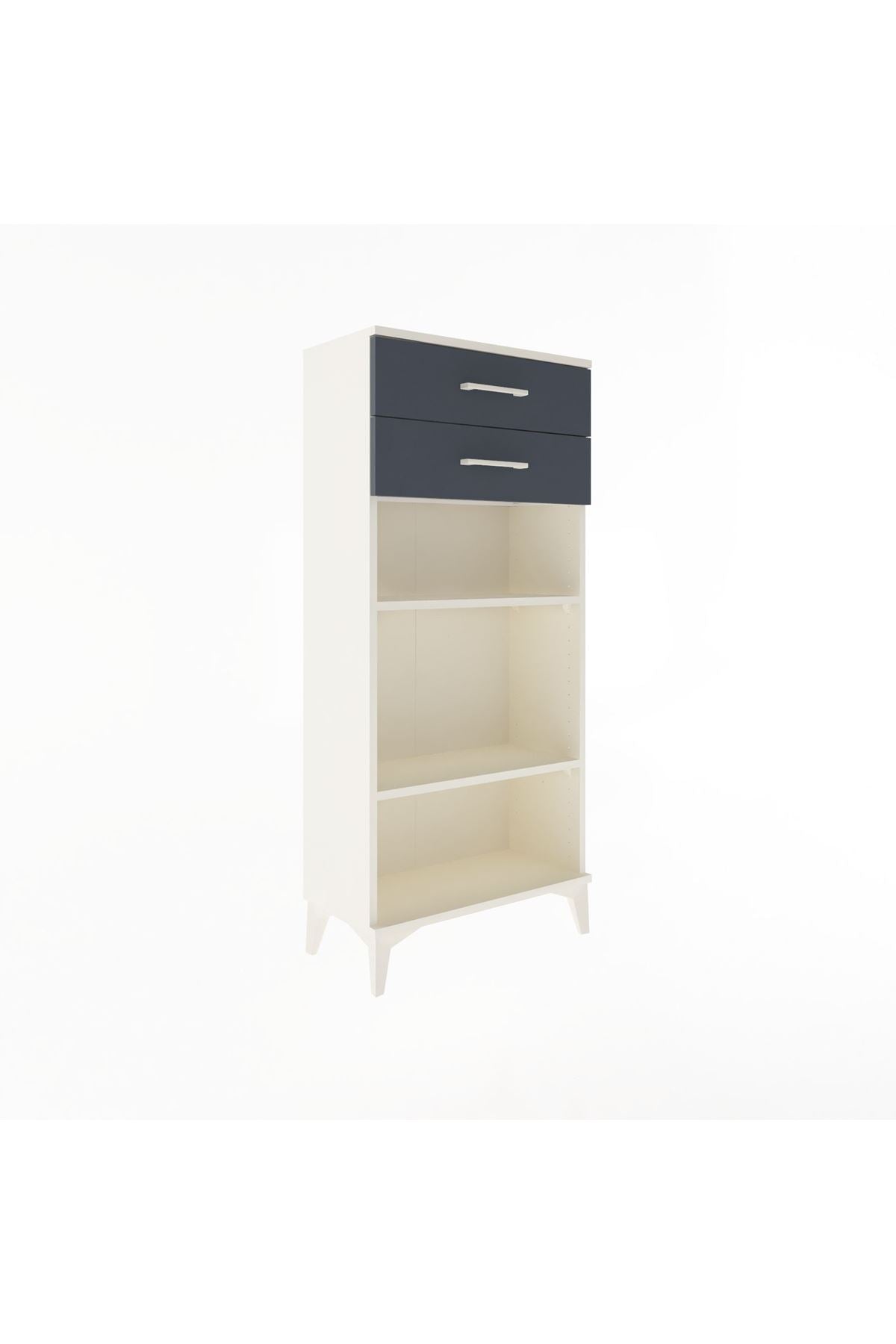 Arges Dolap 2 Raflı 2 Çekmeceli 60x30x134 - S17M049V2A