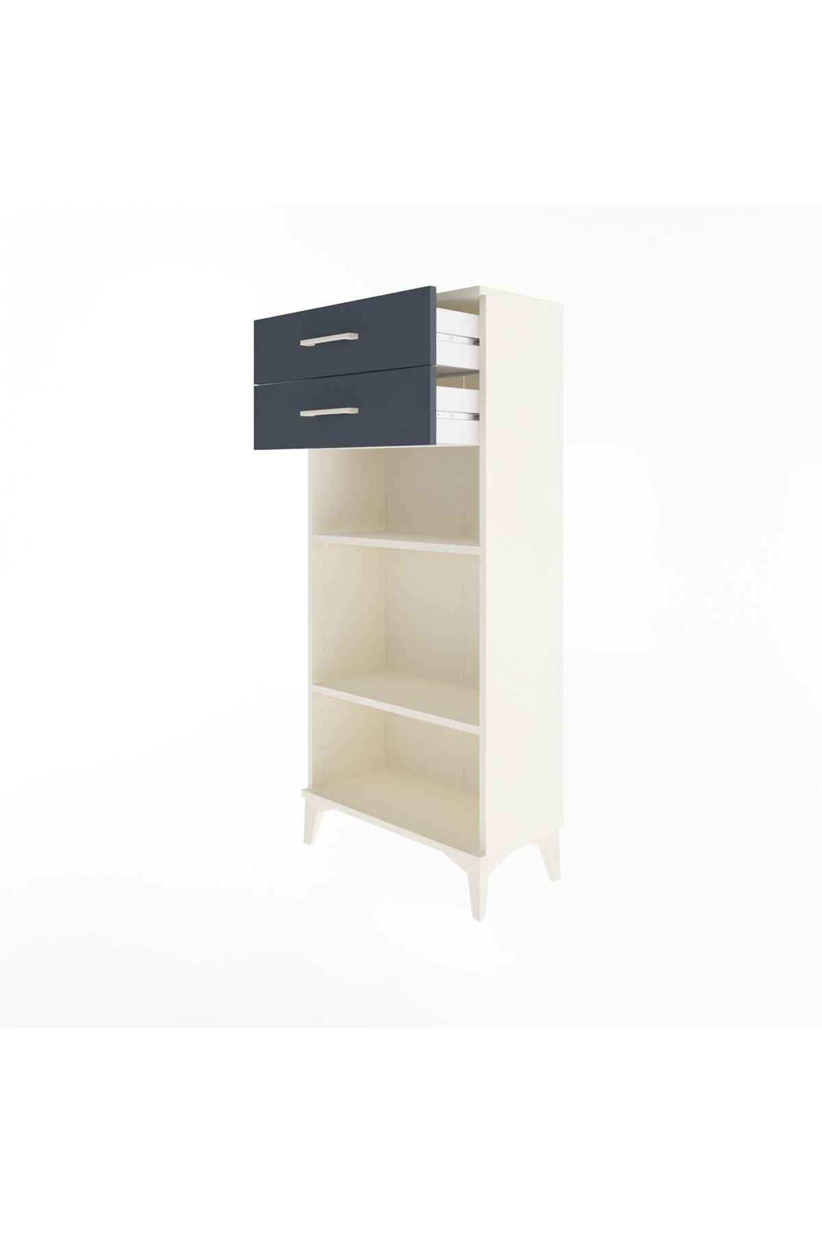 Arges Dolap 2 Raflı 2 Çekmeceli 60x30x134 - S17M049V2A