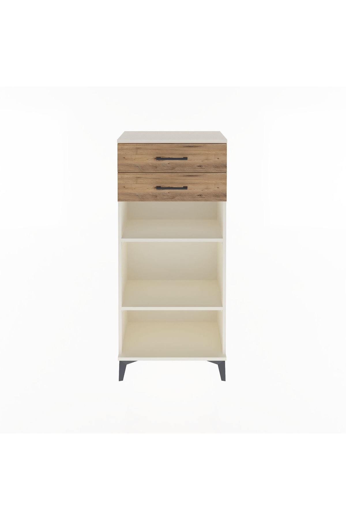 Arges Dolap 2 Raflı 2 Çekmeceli 60x30x134 - S17M049V3A