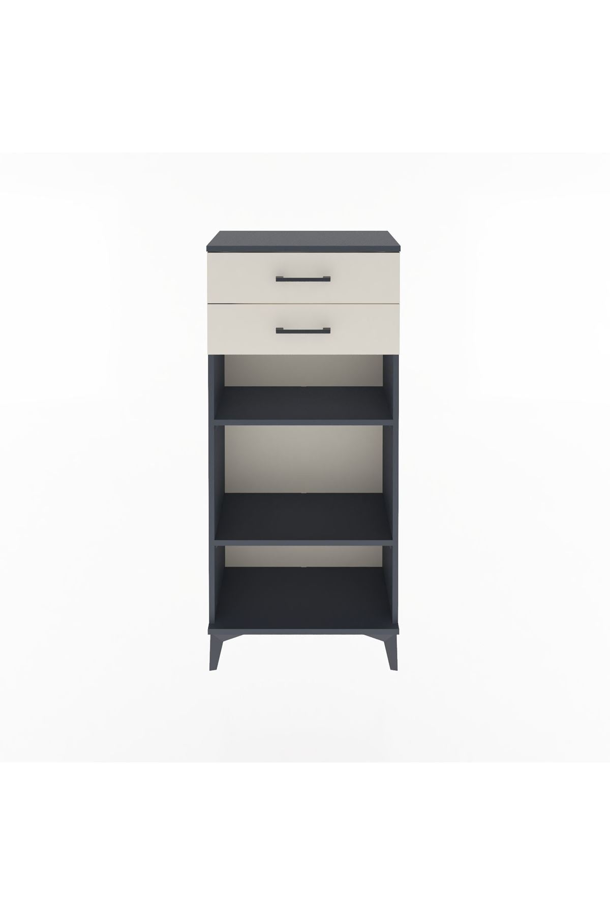Arges Dolap 2 Raflı 2 Çekmeceli 60x30x134 - S17M049V4A
