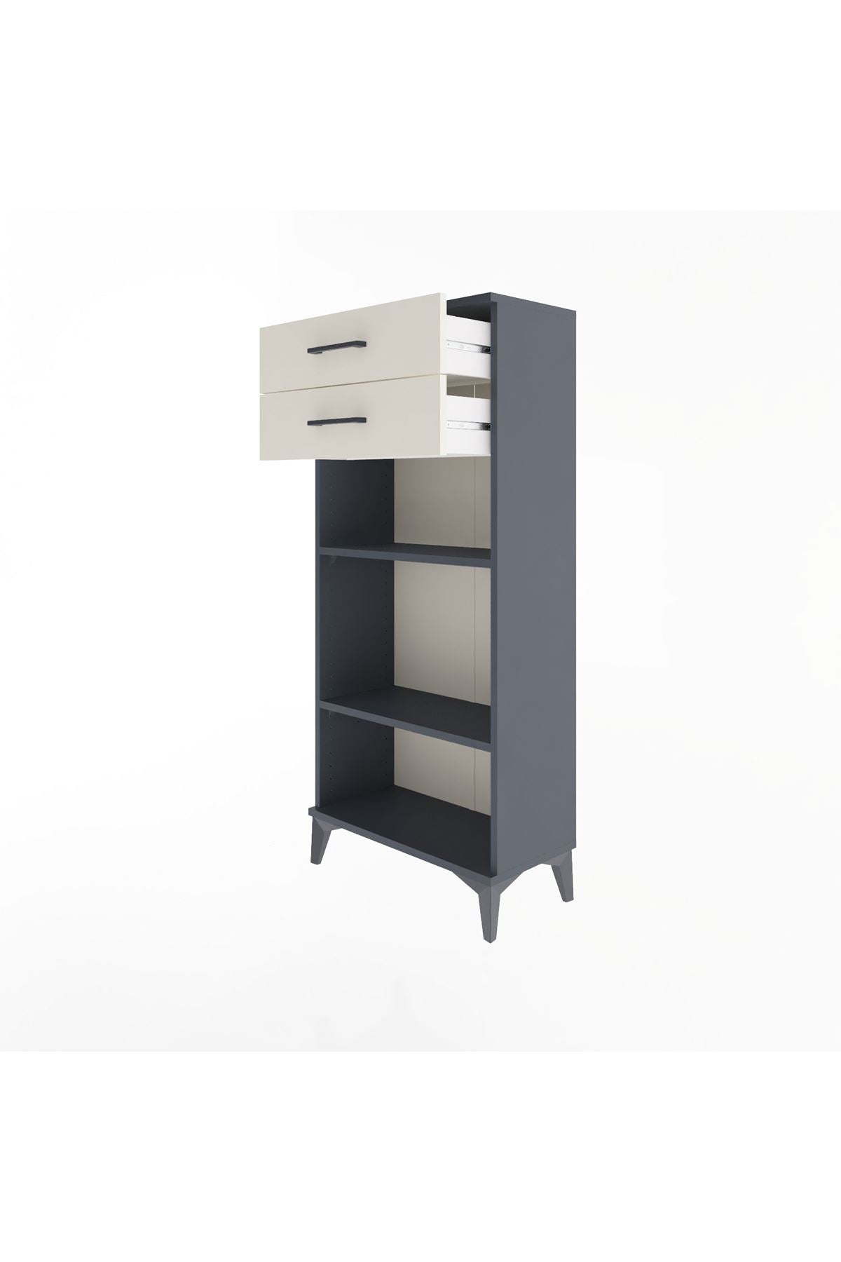 Arges Dolap 2 Raflı 2 Çekmeceli 60x30x134 - S17M049V4A
