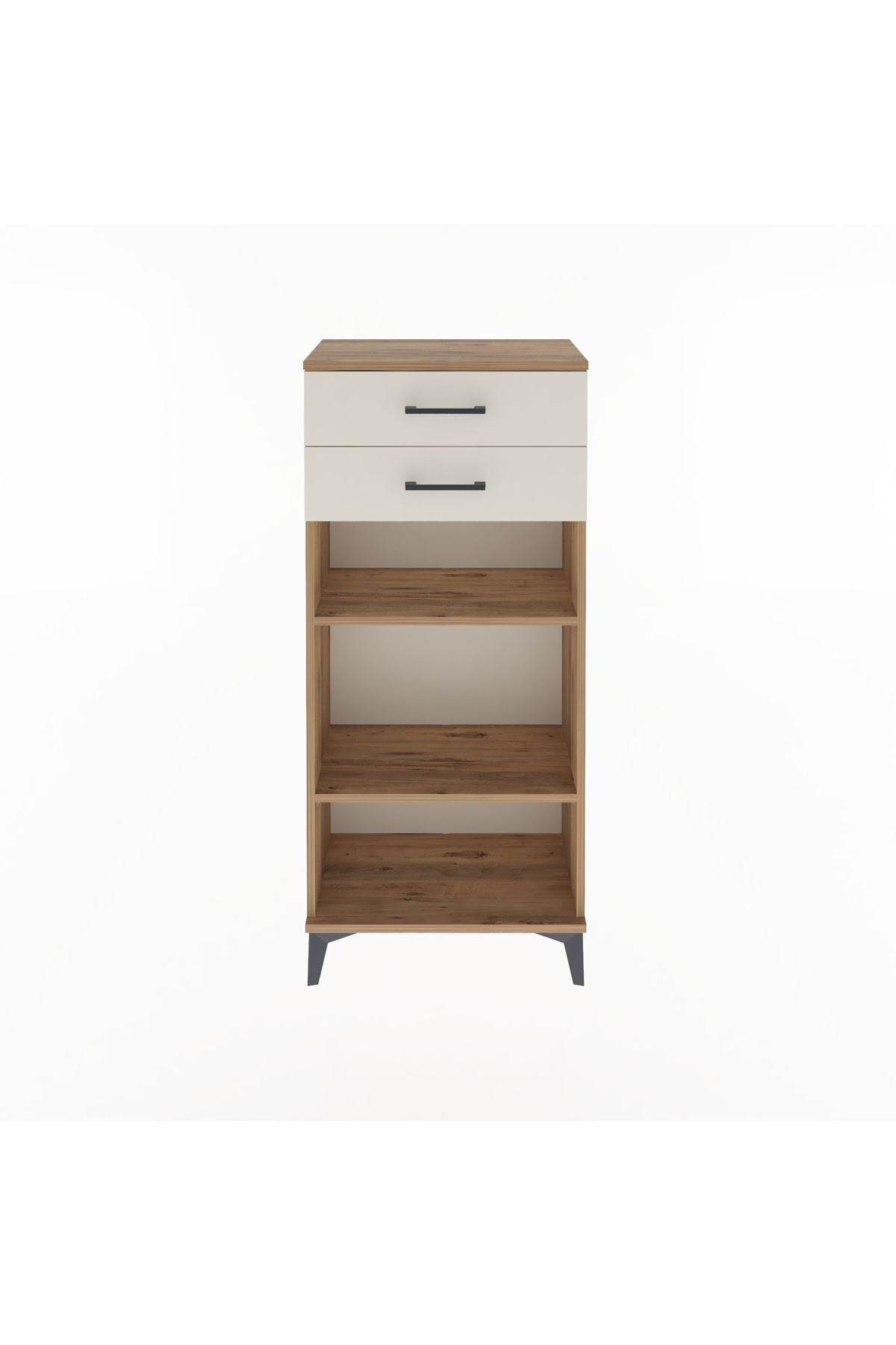 Arges Dolap 2 Raflı 2 Çekmeceli 60x30x134 - S17M049V7A