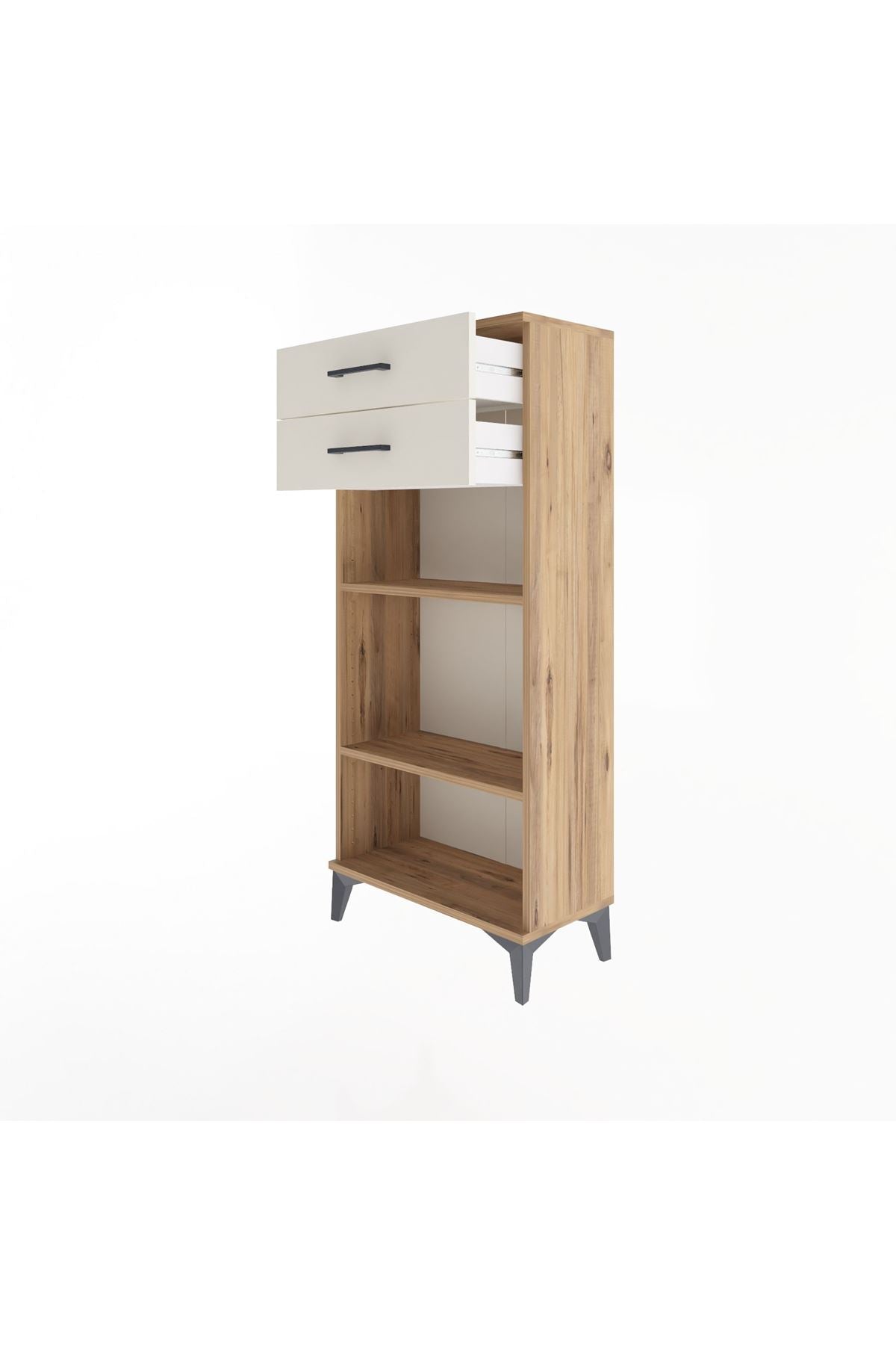 Arges Dolap 2 Raflı 2 Çekmeceli 60x30x134 - S17M049V7A
