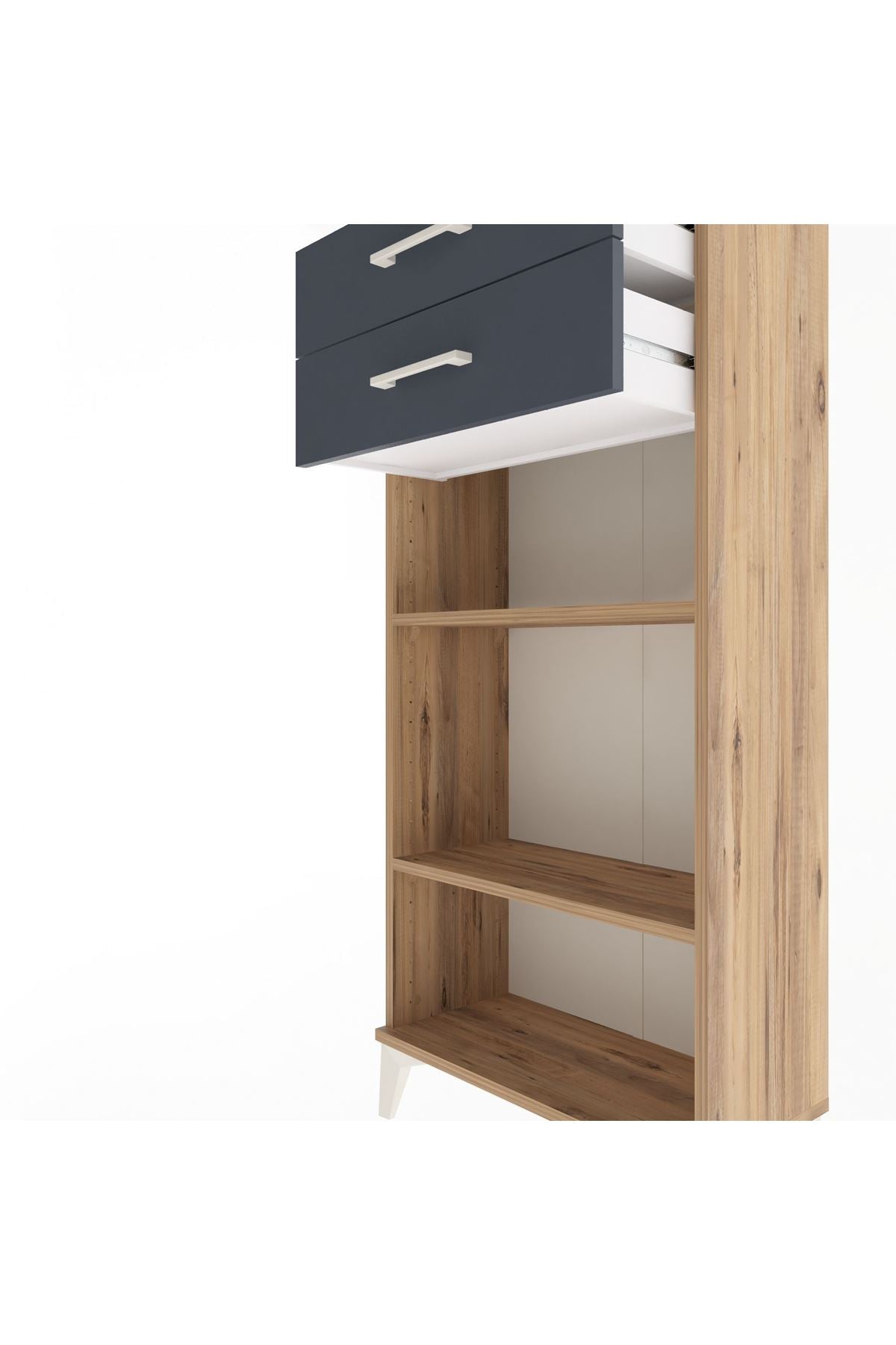 Arges Dolap 2 Raflı 2 Çekmeceli 60x30x134 - S17M049V8A