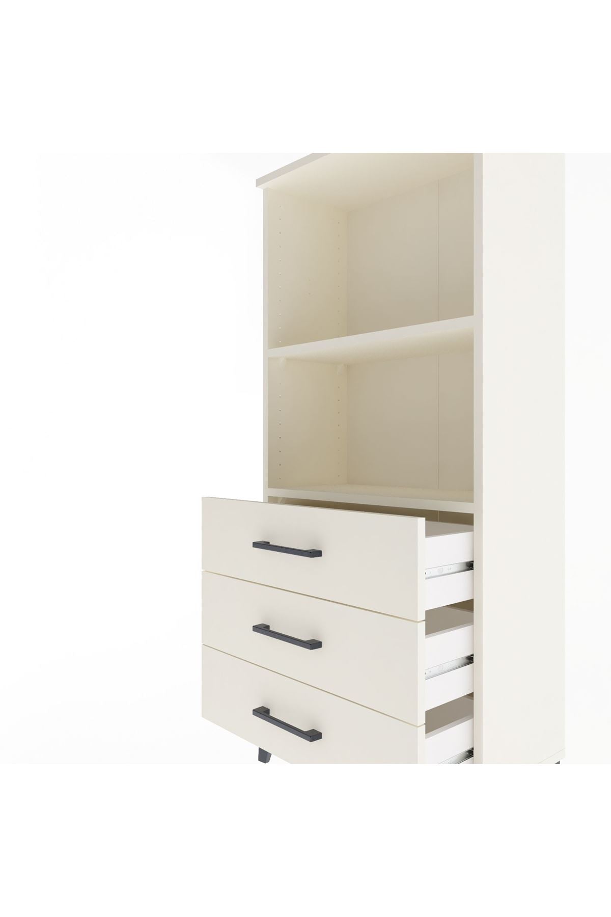 Arges Dolap 2 Raflı 3 Çekmeceli 60x30x134 - S17M050V1A
