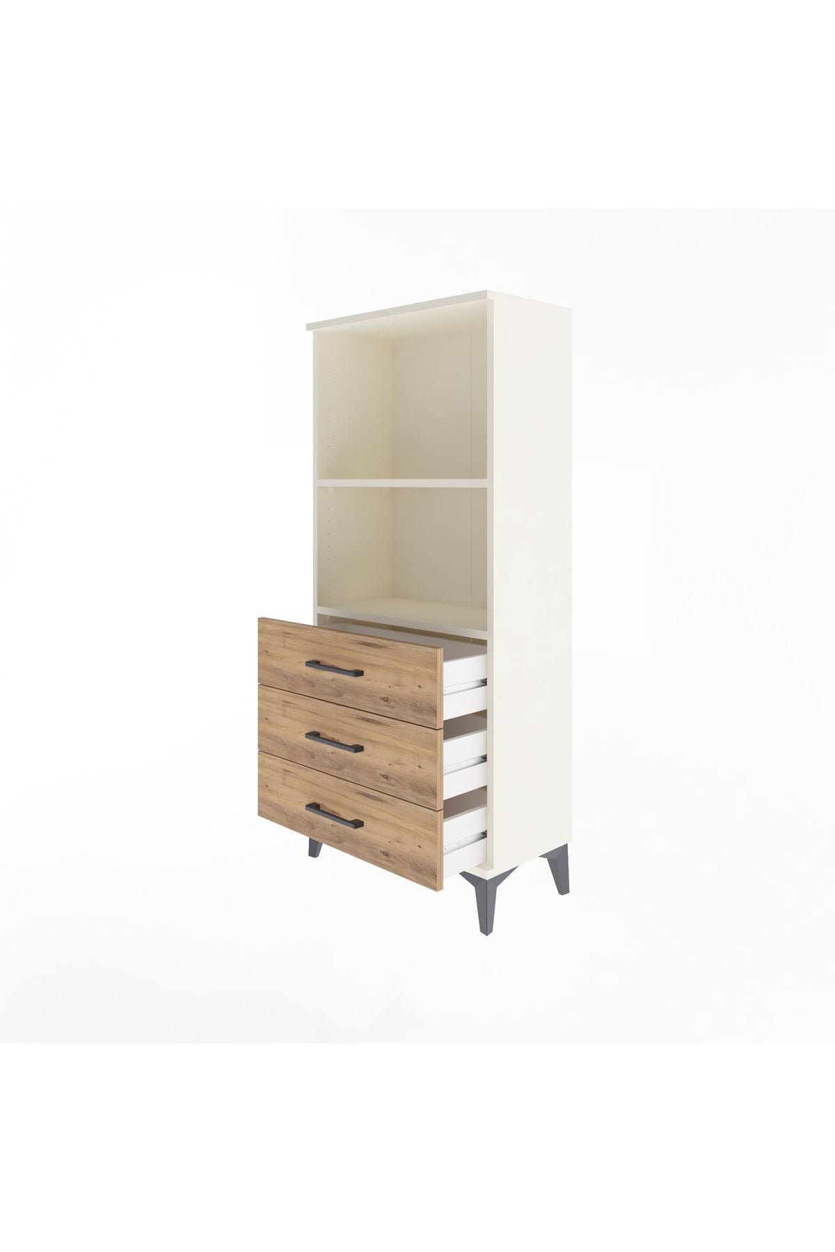 Arges Dolap 2 Raflı 3 Çekmeceli 60x30x134 - S17M050V3A