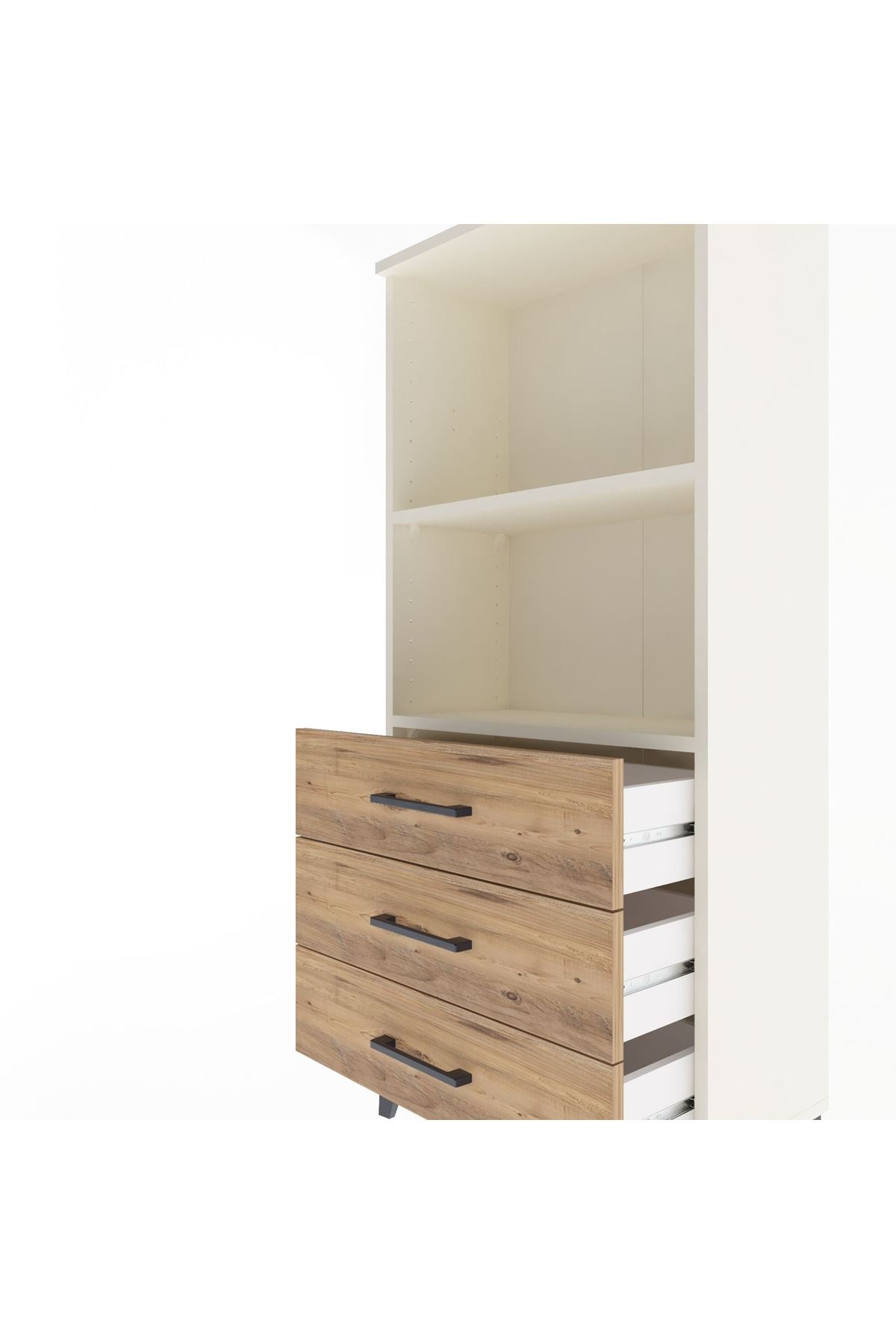 Arges Dolap 2 Raflı 3 Çekmeceli 60x30x134 - S17M050V3A