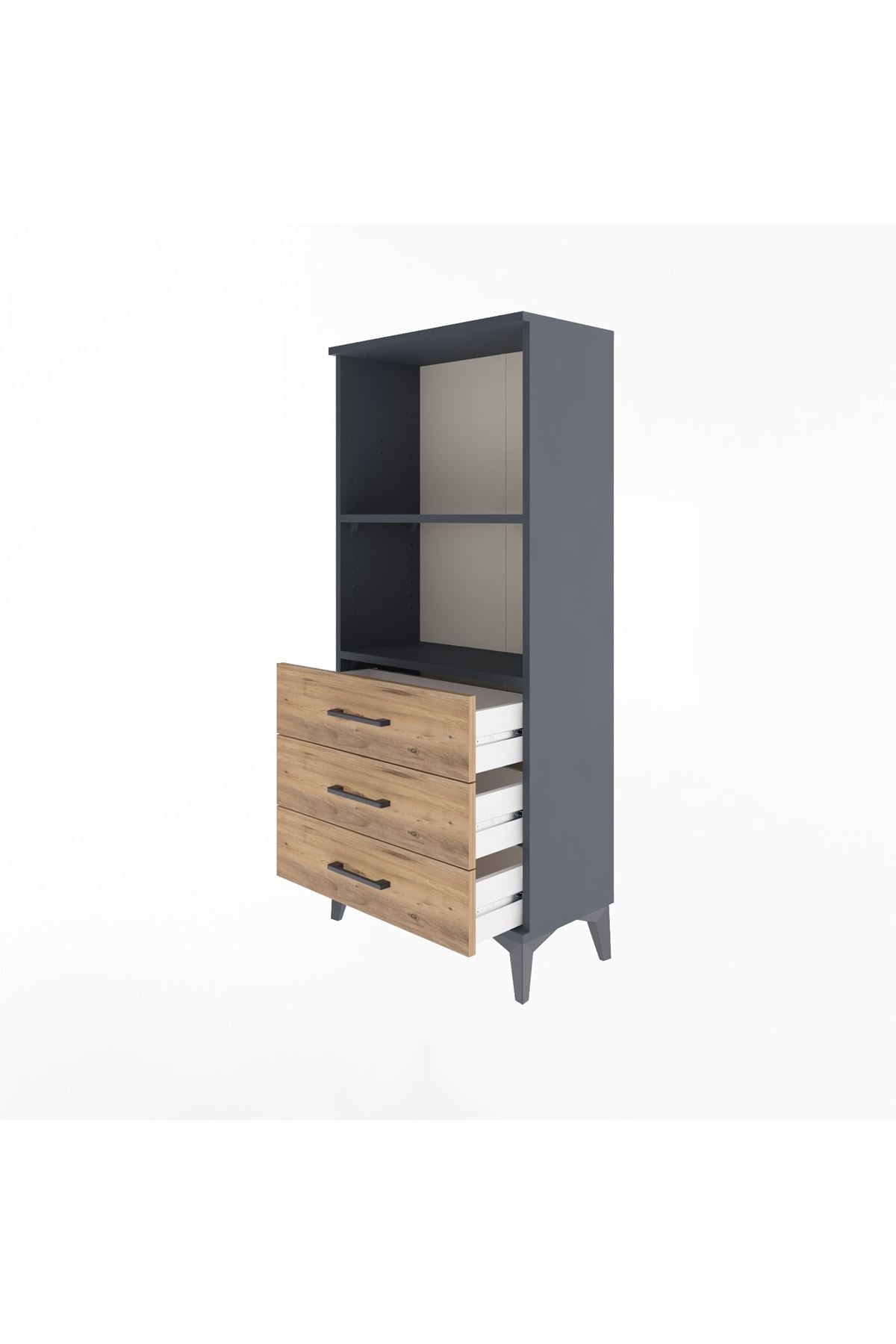 Arges Dolap 2 Raflı 3 Çekmeceli 60x30x134 - S17M050V6A