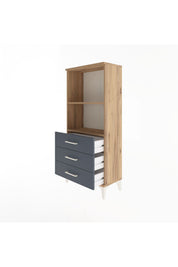Arges Dolap 2 Raflı 3 Çekmeceli 60x30x134 - S17M050V8A