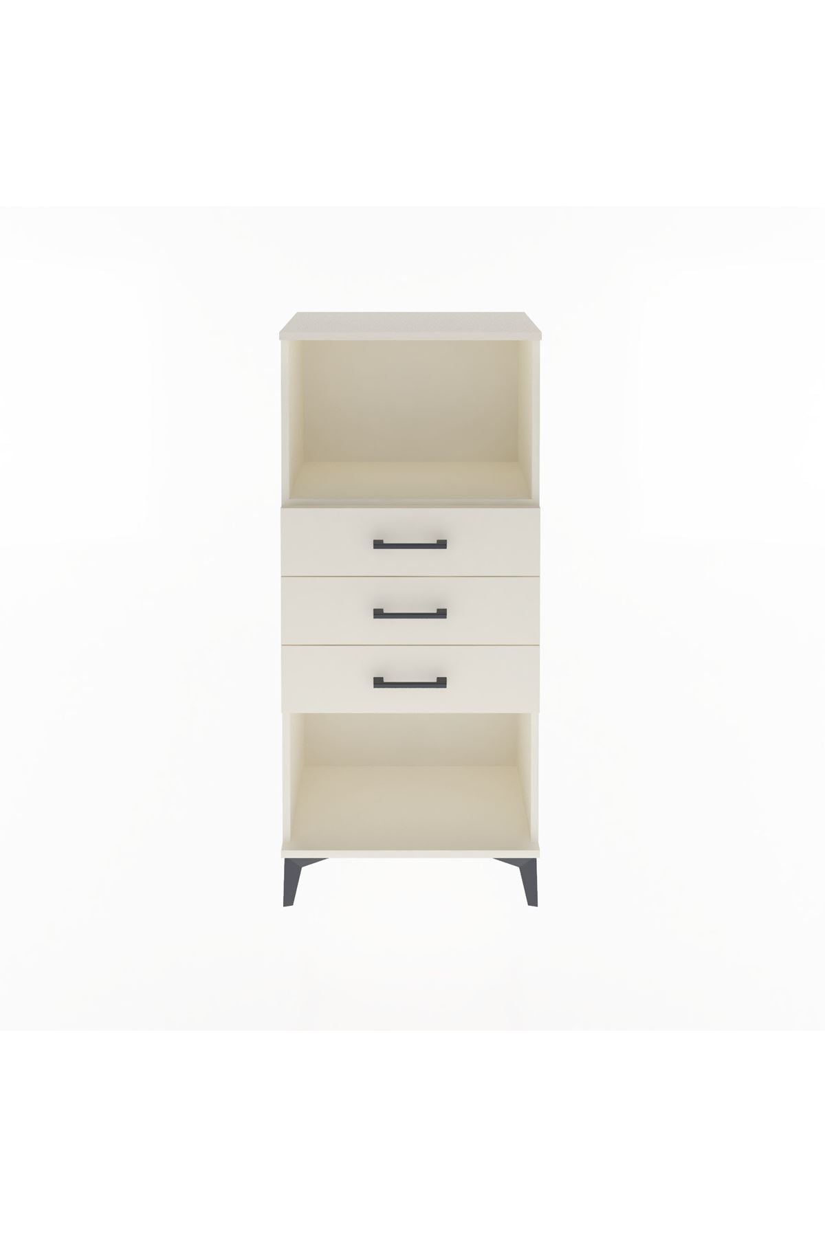 Arges Dolap Tek Raflı 3 Çekmeceli 60x30x134 - S17M051V1A