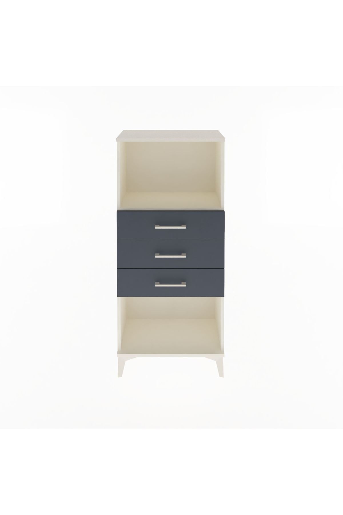 Arges Dolap Tek Raflı 3 Çekmeceli 60x30x134 - S17M051V2A