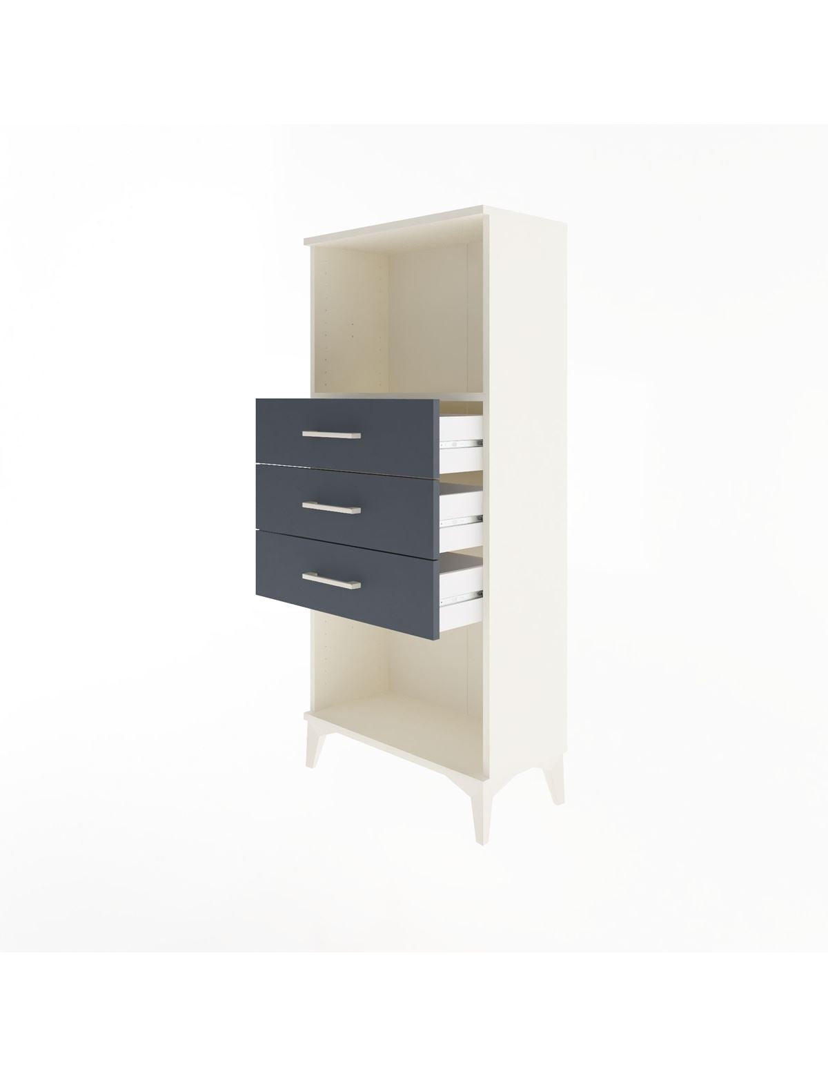 Arges Dolap Tek Raflı 3 Çekmeceli 60x30x134 - S17M051V2A