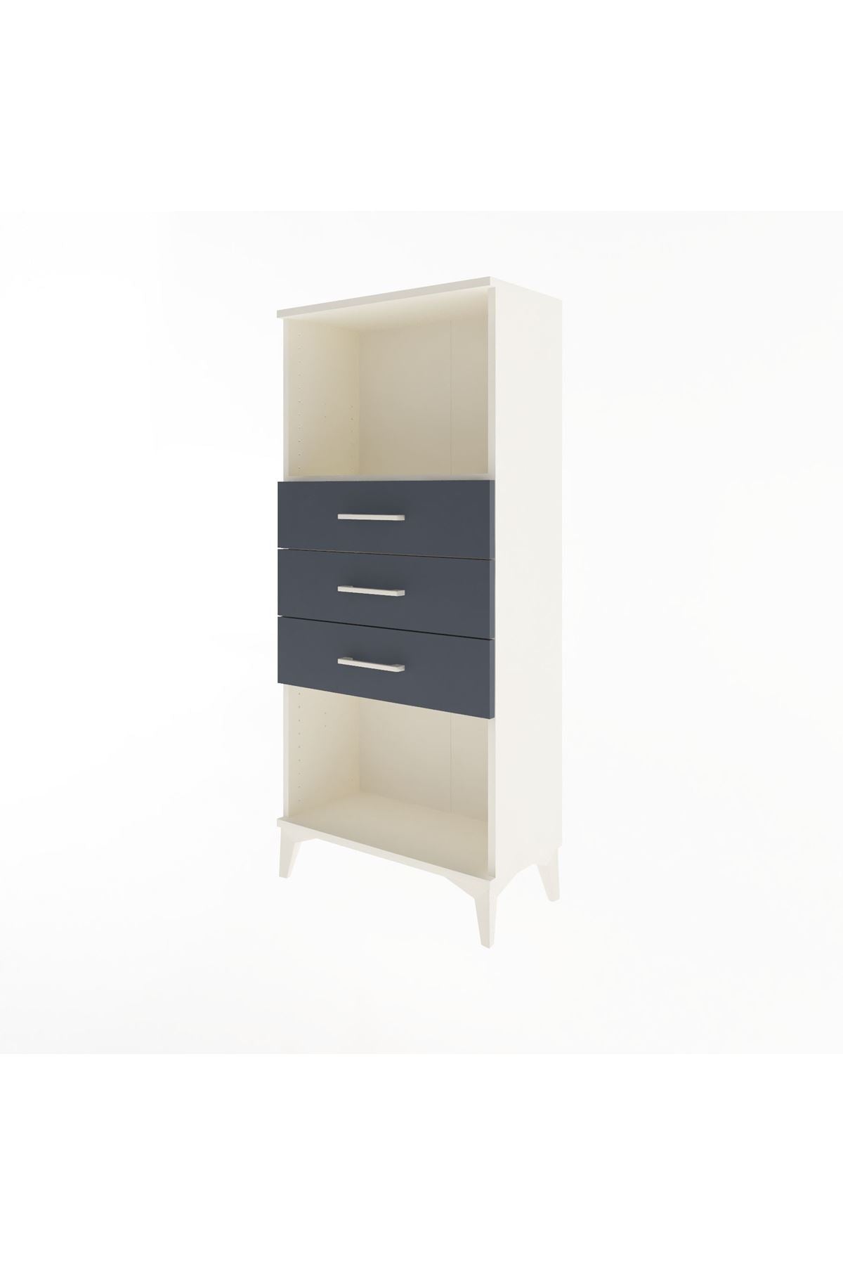 Arges Dolap Tek Raflı 3 Çekmeceli 60x30x134 - S17M051V2A