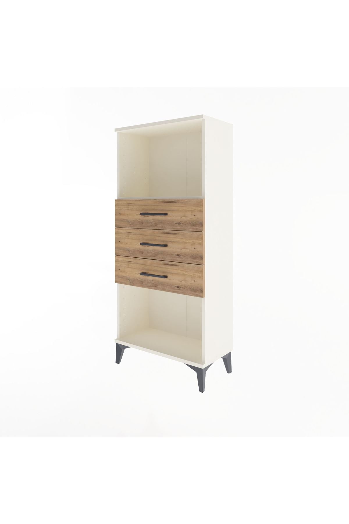 Arges Dolap Tek Raflı 3 Çekmeceli 60x30x134 - S17M051V3A
