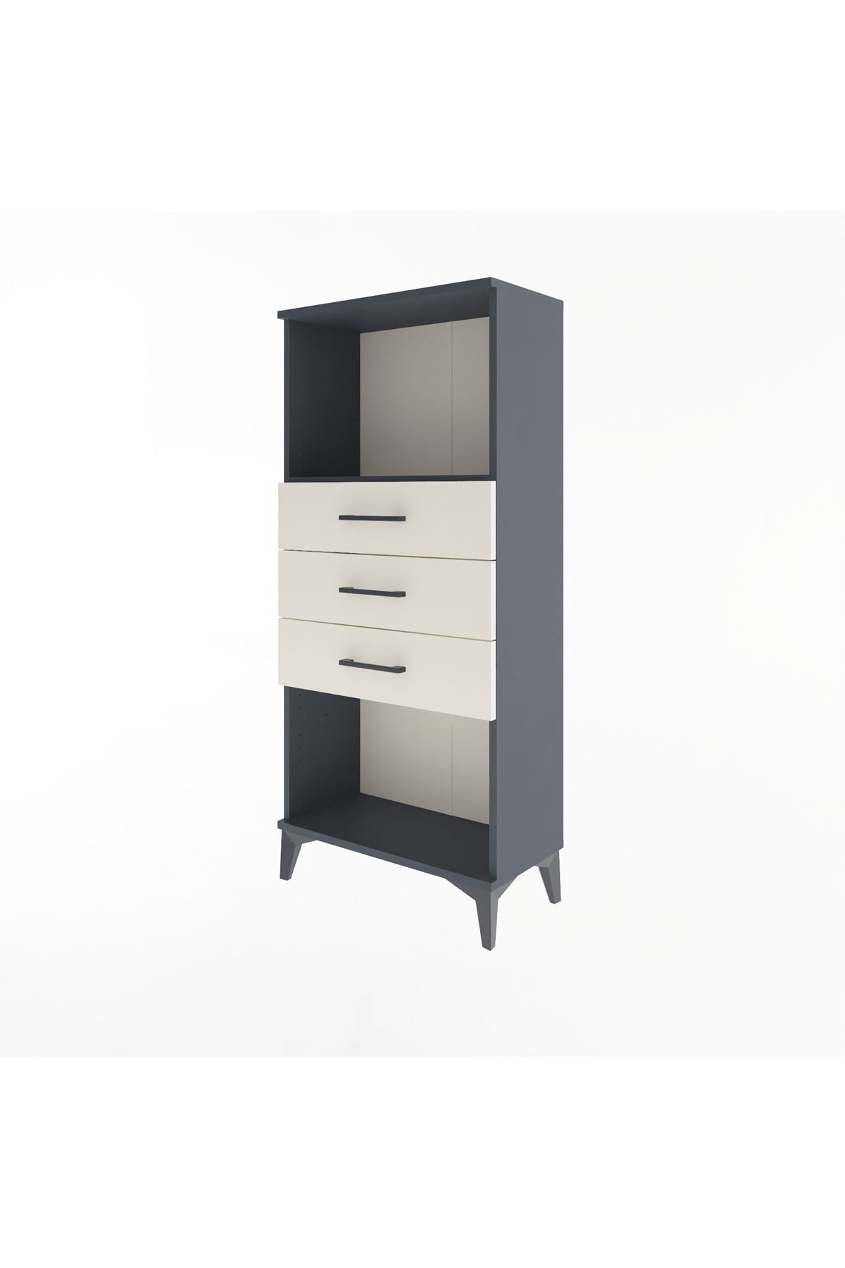 Arges Dolap Tek Raflı 3 Çekmeceli 60x30x134 - S17M051V4A