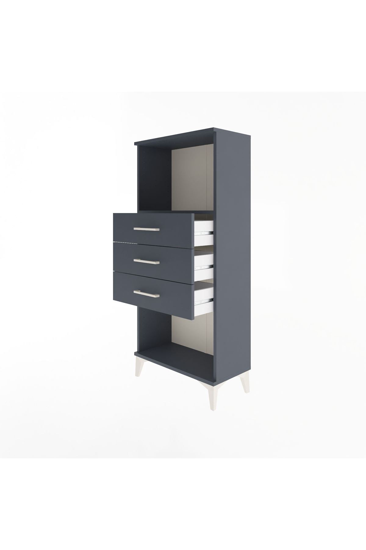 Arges Dolap Tek Raflı 3 Çekmeceli 60x30x134 - S17M051V5A
