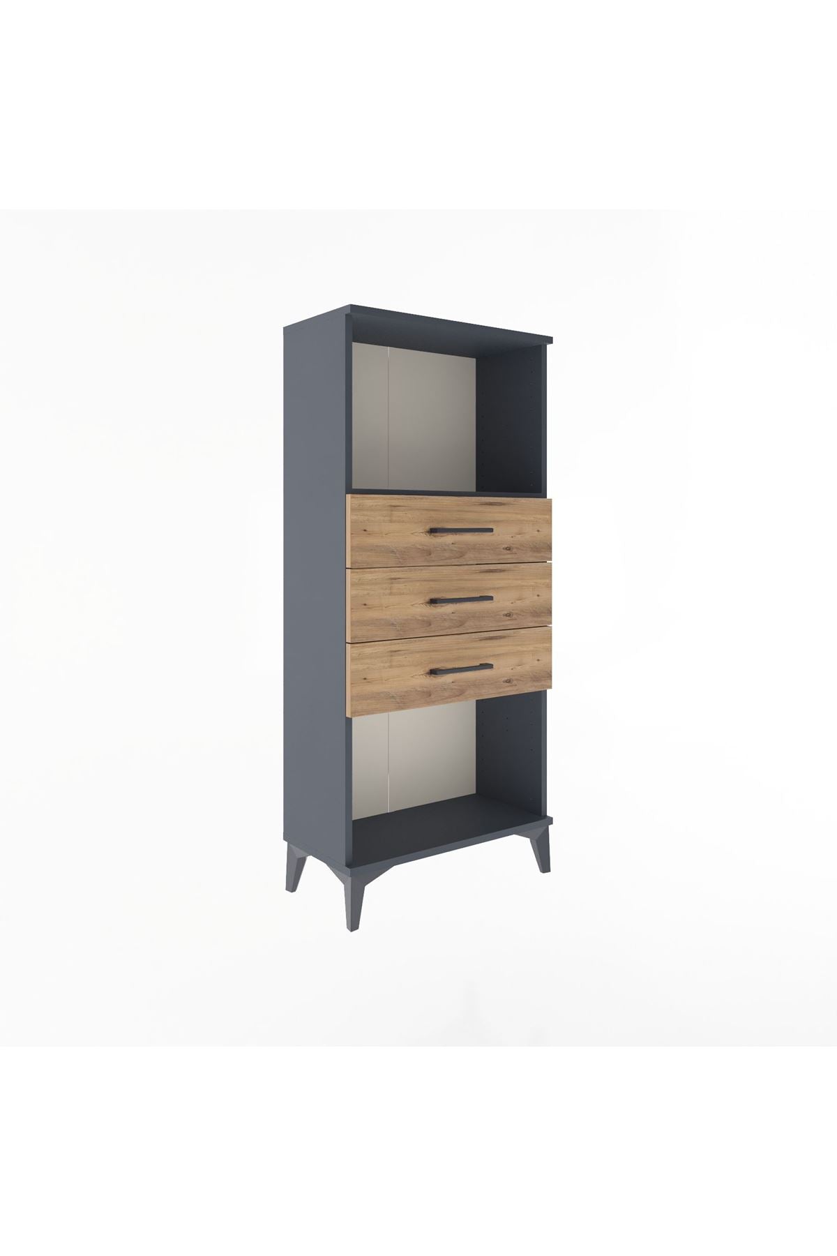 Arges Dolap Tek Raflı 3 Çekmeceli 60x30x134 - S17M051V6A