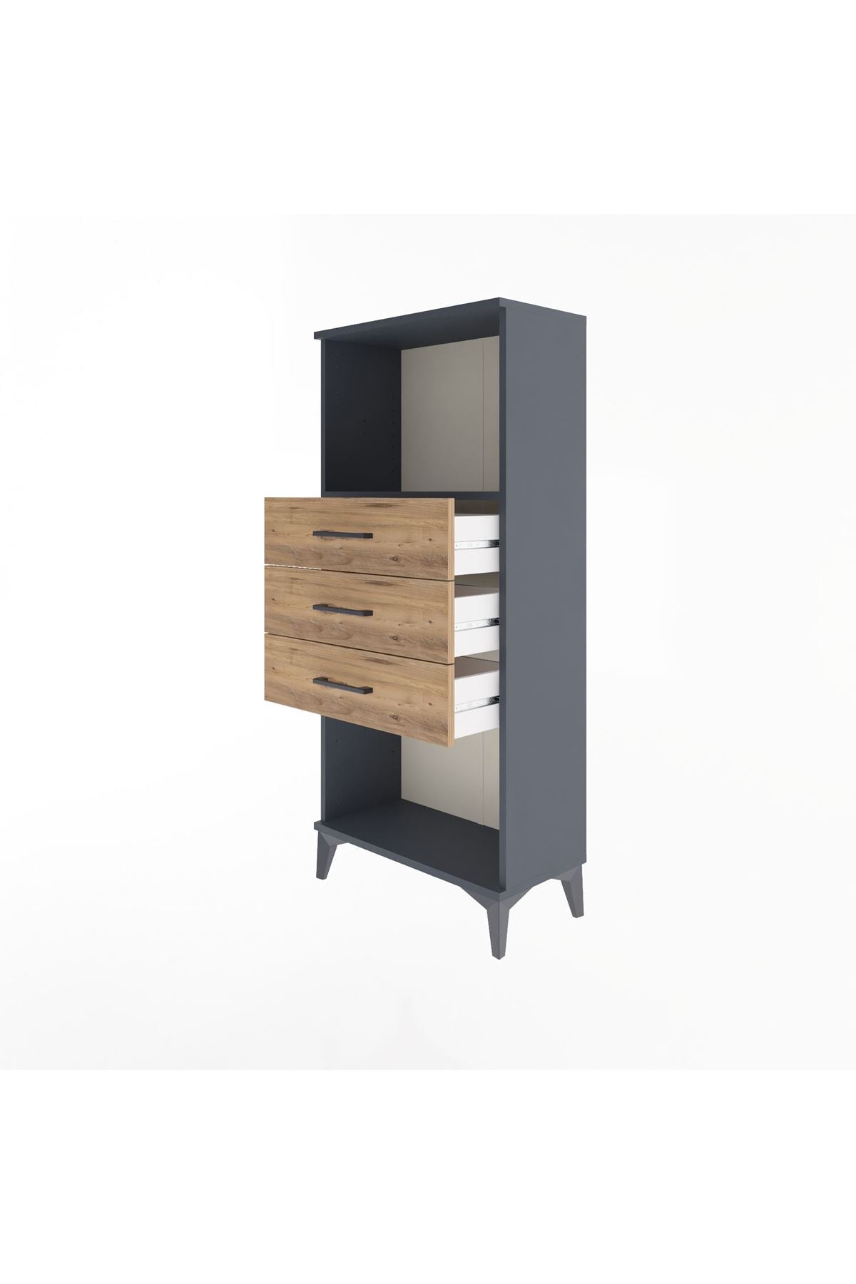 Arges Dolap Tek Raflı 3 Çekmeceli 60x30x134 - S17M051V6A