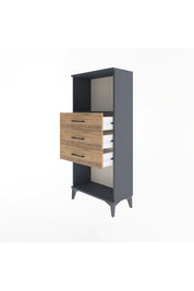 Arges Dolap Tek Raflı 3 Çekmeceli 60x30x134 - S17M051V6A