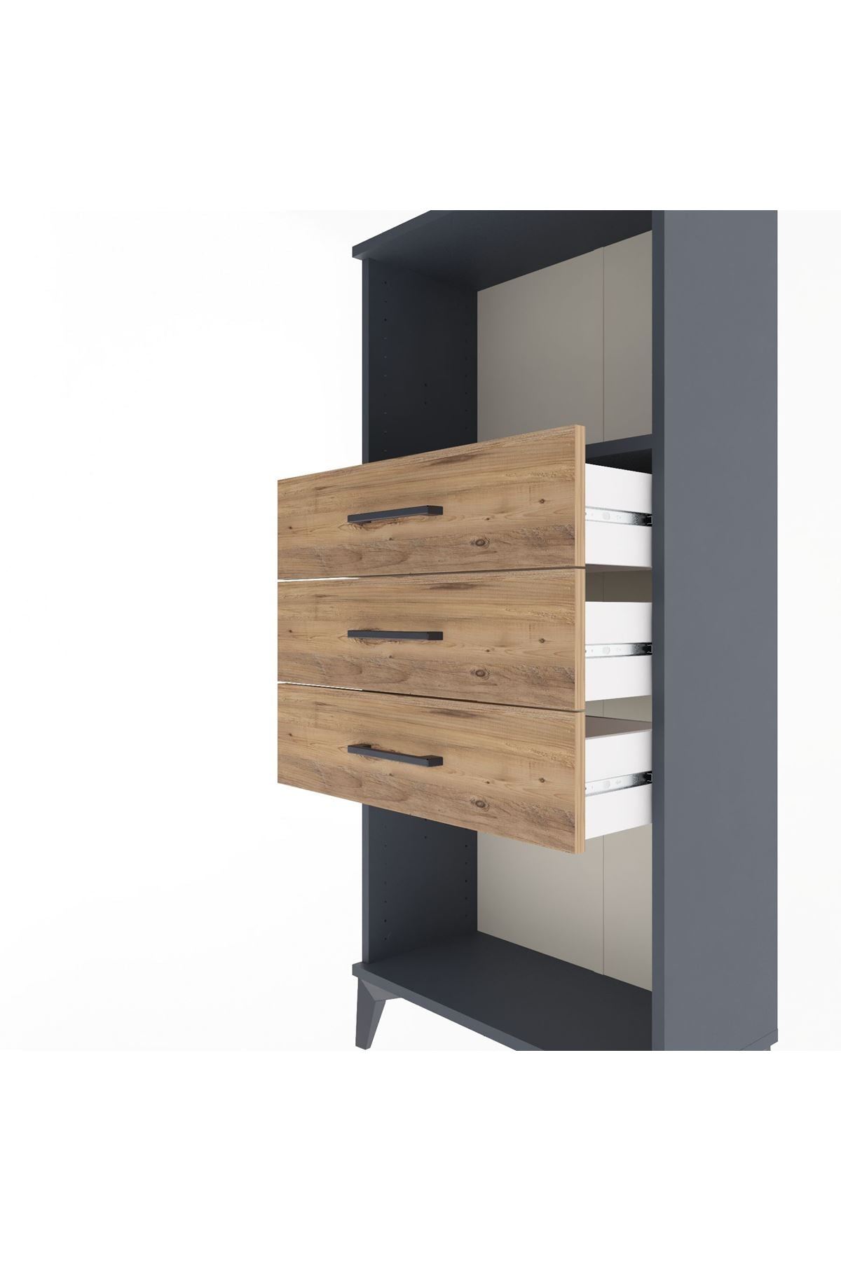 Arges Dolap Tek Raflı 3 Çekmeceli 60x30x134 - S17M051V6A
