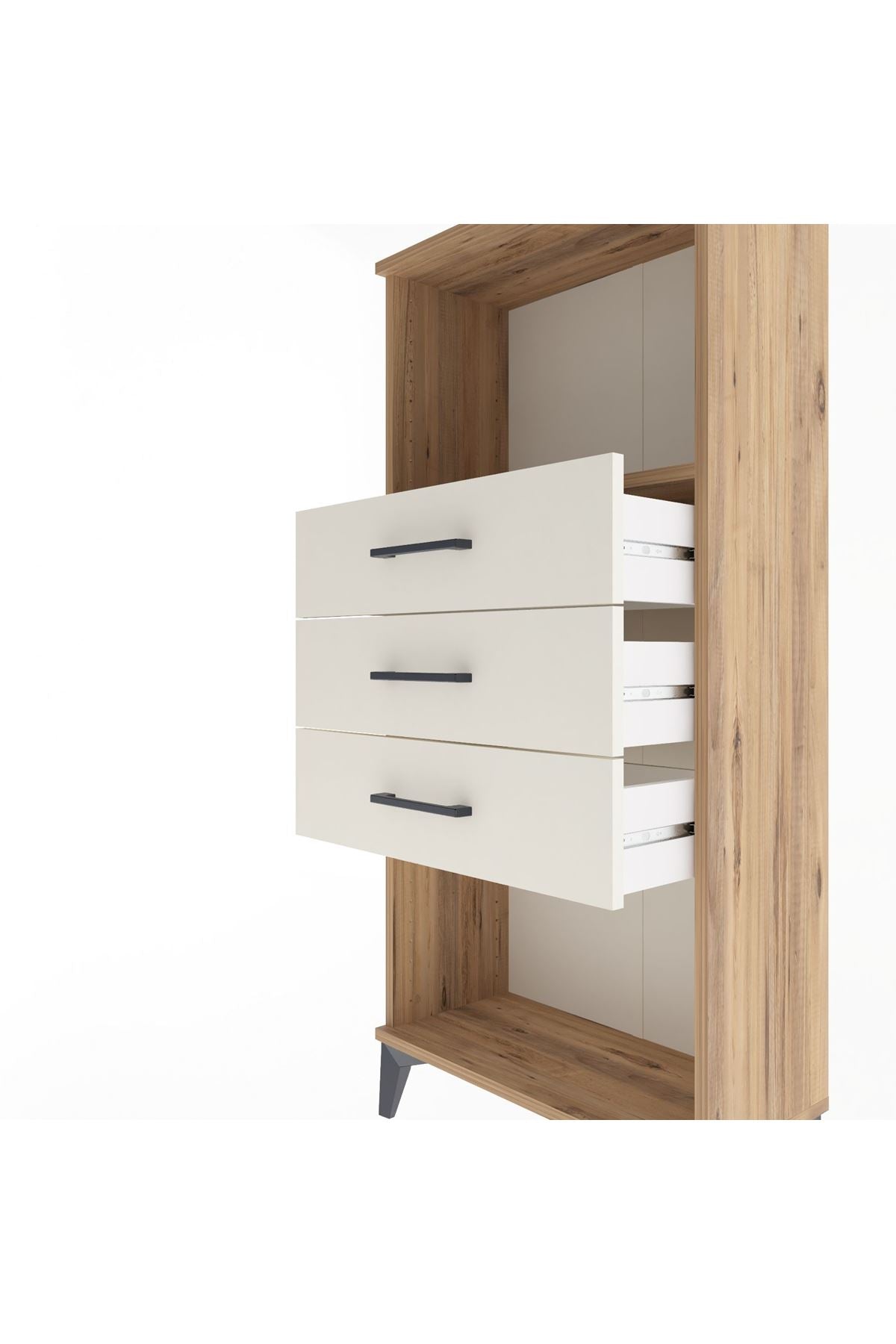 Arges Dolap Tek Raflı 3 Çekmeceli 60x30x134 - S17M051V7A