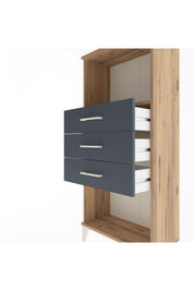 Arges Dolap Tek Raflı 3 Çekmeceli 60x30x134 - S17M051V8A