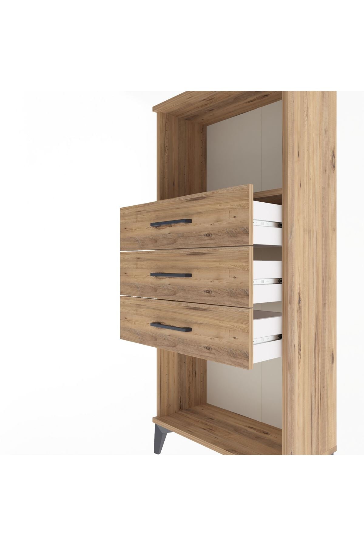 Arges Dolap Tek Raflı 3 Çekmeceli 60x30x134 - S17M051V9A