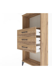 Arges Dolap Tek Raflı 3 Çekmeceli 60x30x134 - S17M051V9A