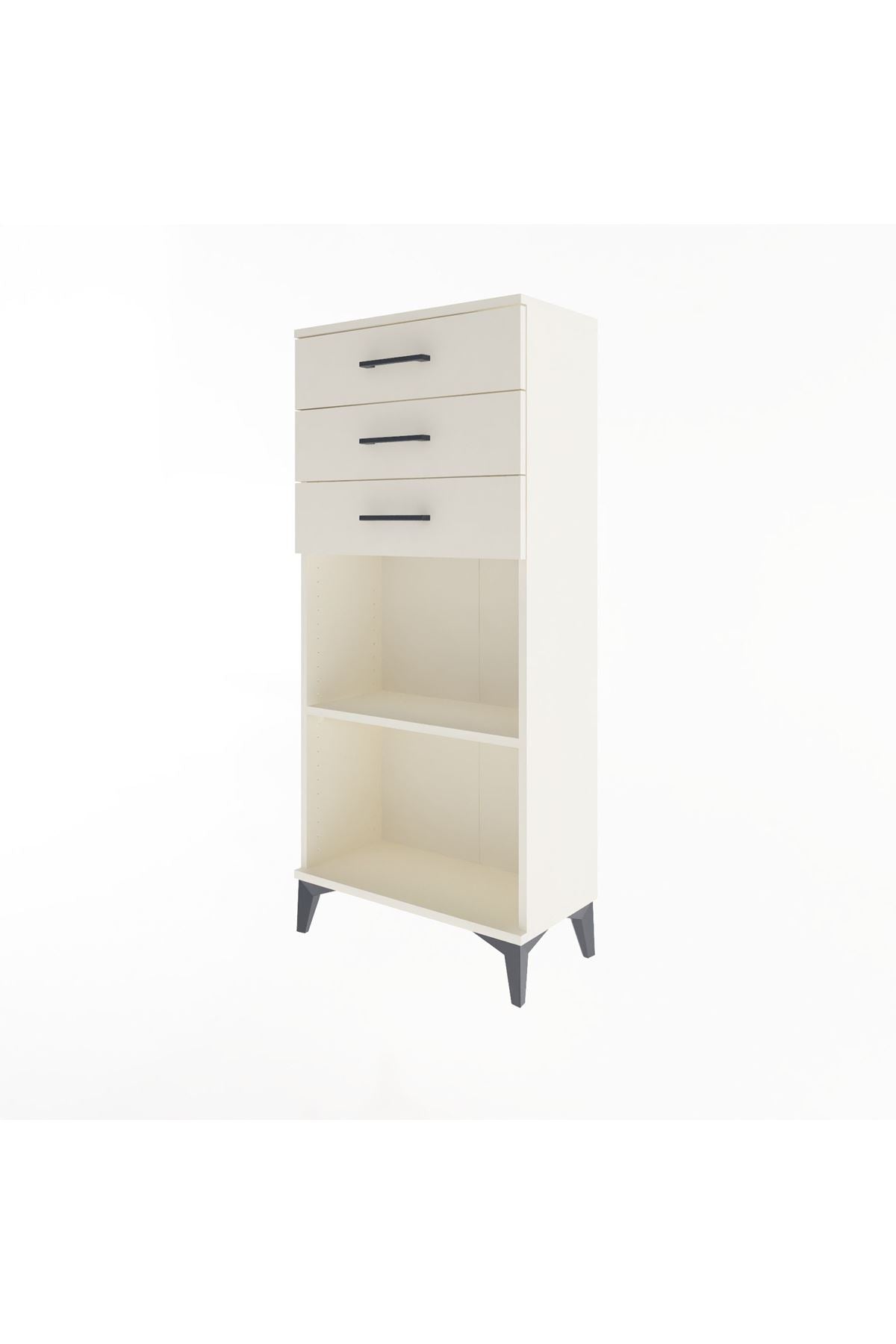 Arges Dolap Tek Raflı 3 Çekmeceli 60x30x134 - S17M052V1A