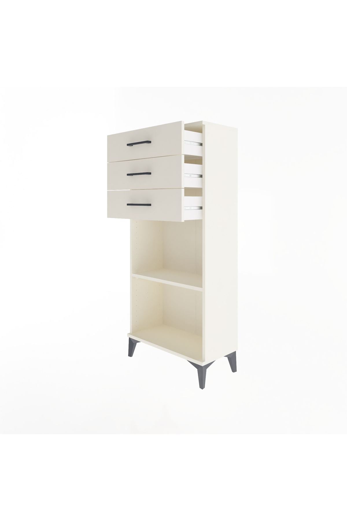 Arges Dolap Tek Raflı 3 Çekmeceli 60x30x134 - S17M052V1A