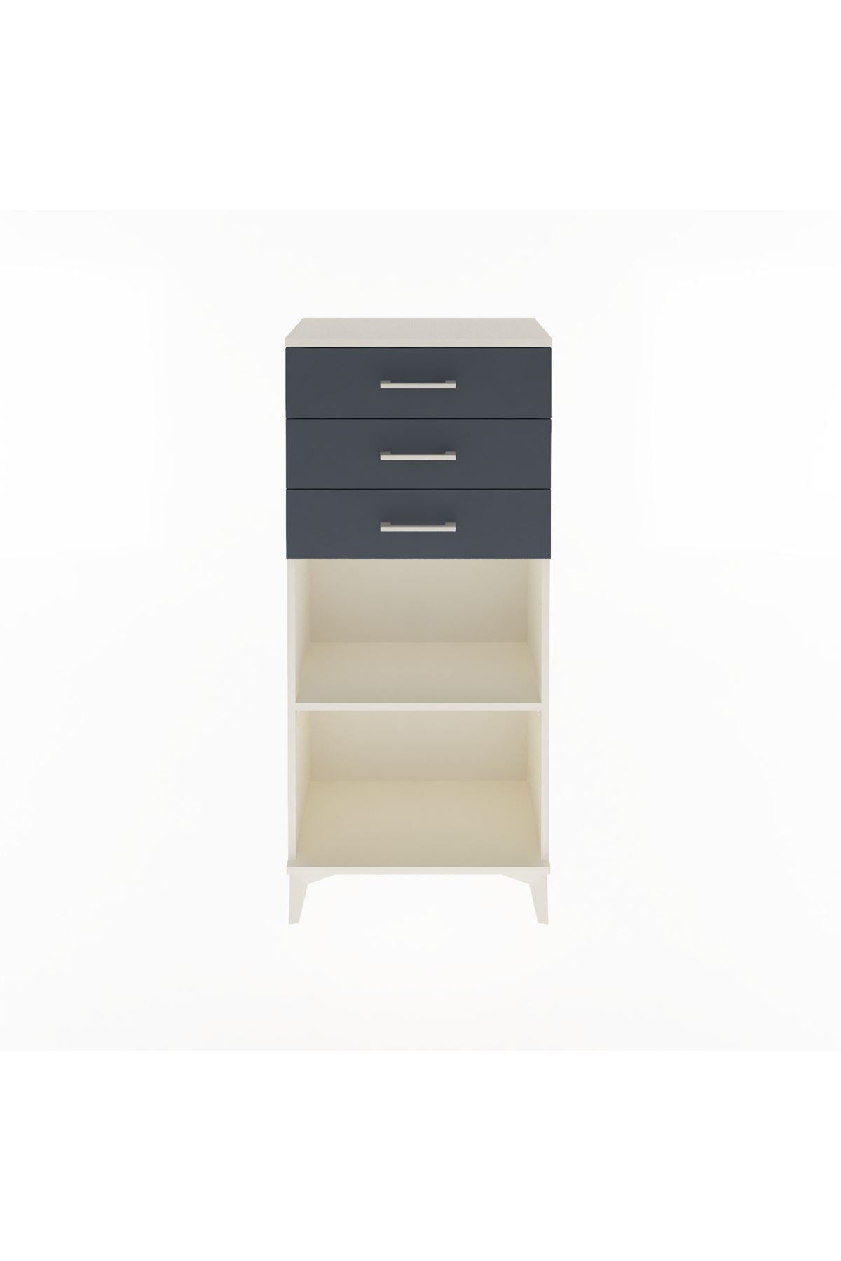 Arges Dolap Tek Raflı 3 Çekmeceli 60x30x134 - S17M052V2A
