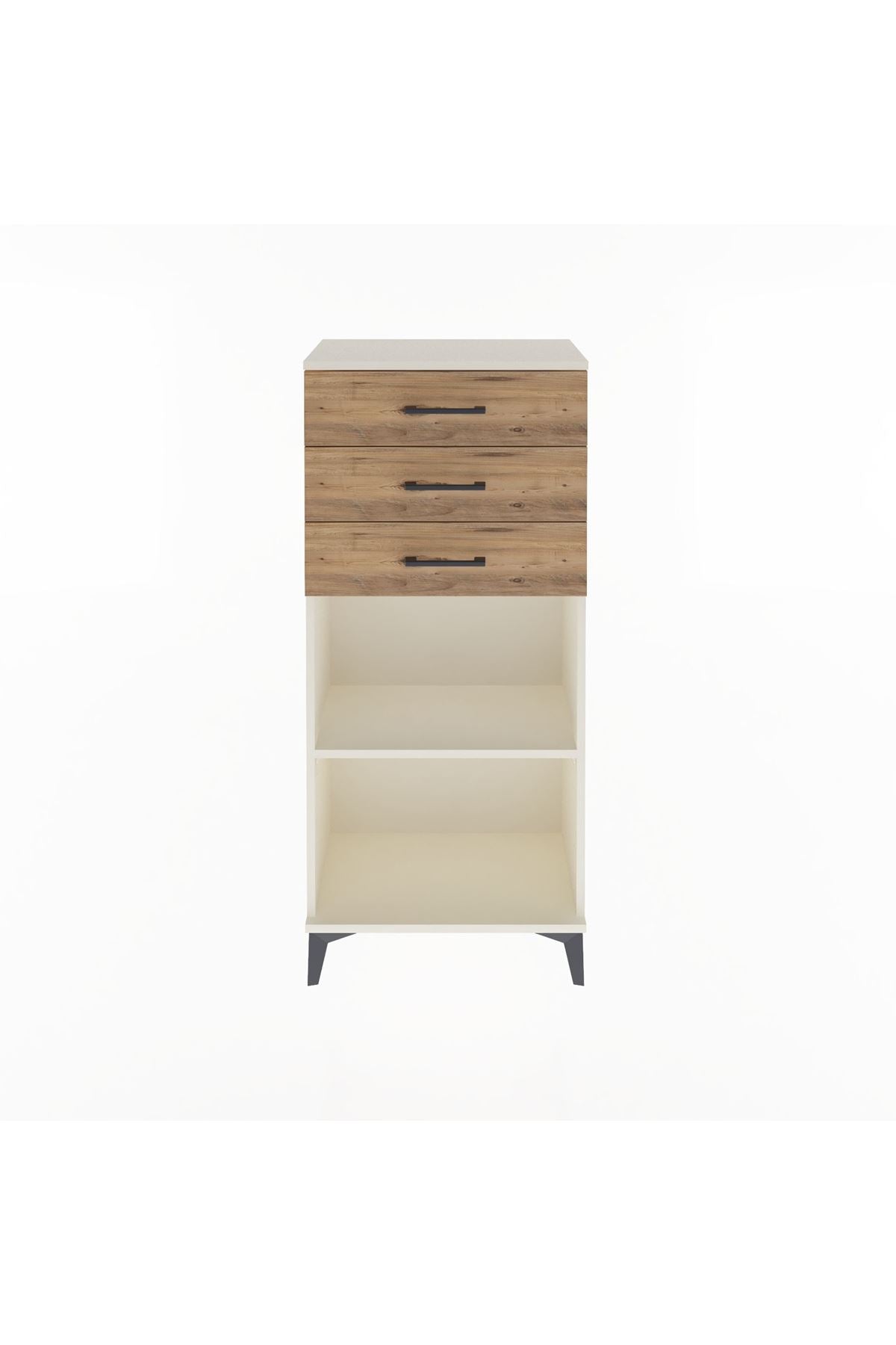 Arges Dolap Tek Raflı 3 Çekmeceli 60x30x134 - S17M052V3A