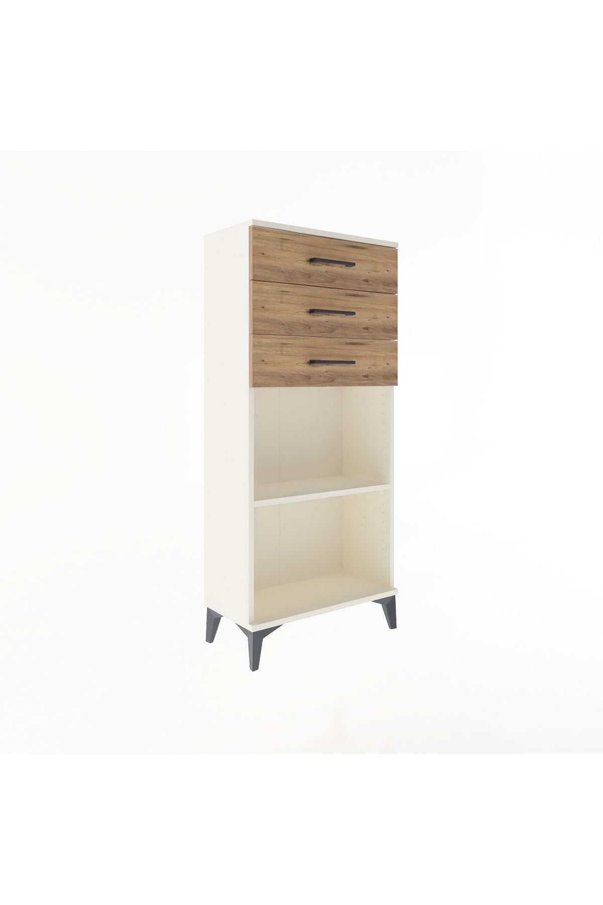 Arges Dolap Tek Raflı 3 Çekmeceli 60x30x134 - S17M052V3A